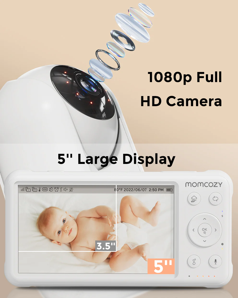 Kamera Full HD 1080p do Elektronicznej Niani BM01 - Image 4