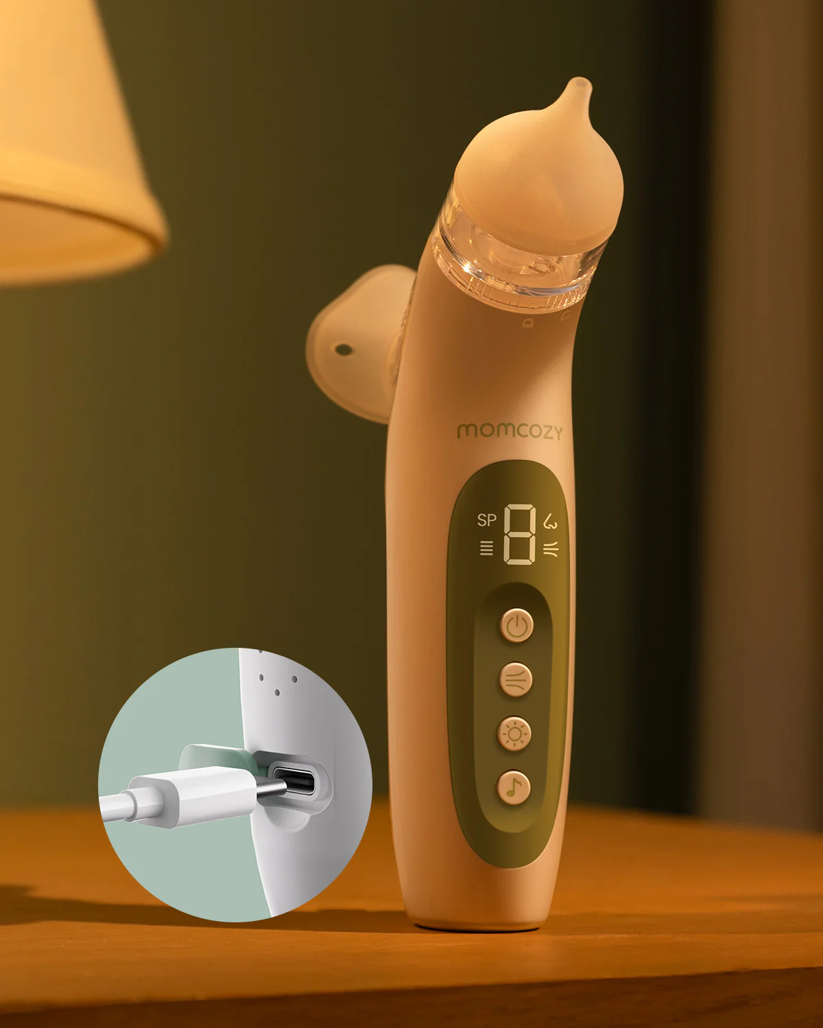 Momcozy BreezyClear™ 2 w 1 Elektryczny Aspirator do Nosa ze Sprayem i Odsysaniem - Image 7