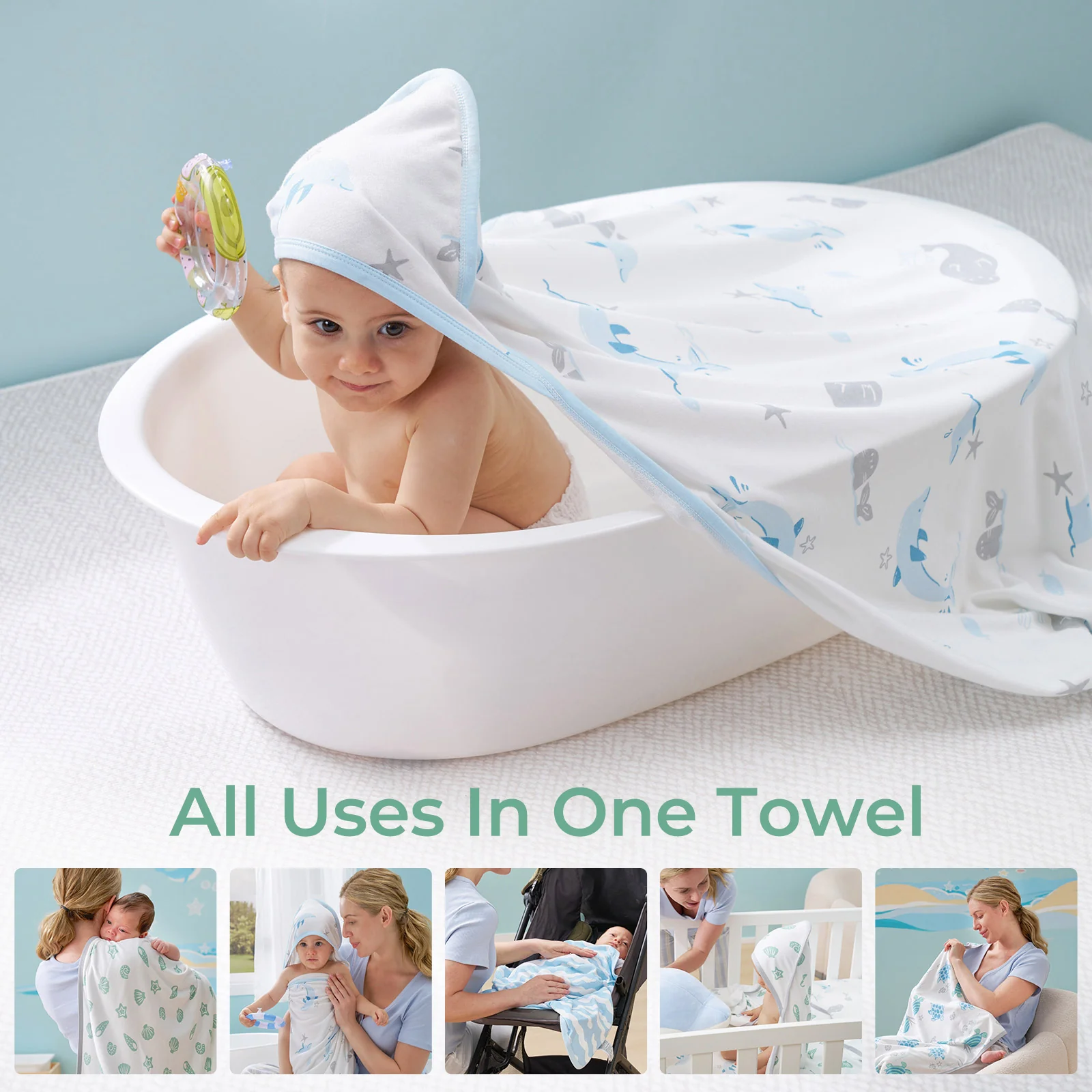 Momcozy Ręcznik z Kapturem dla Niemowląt - Image 8