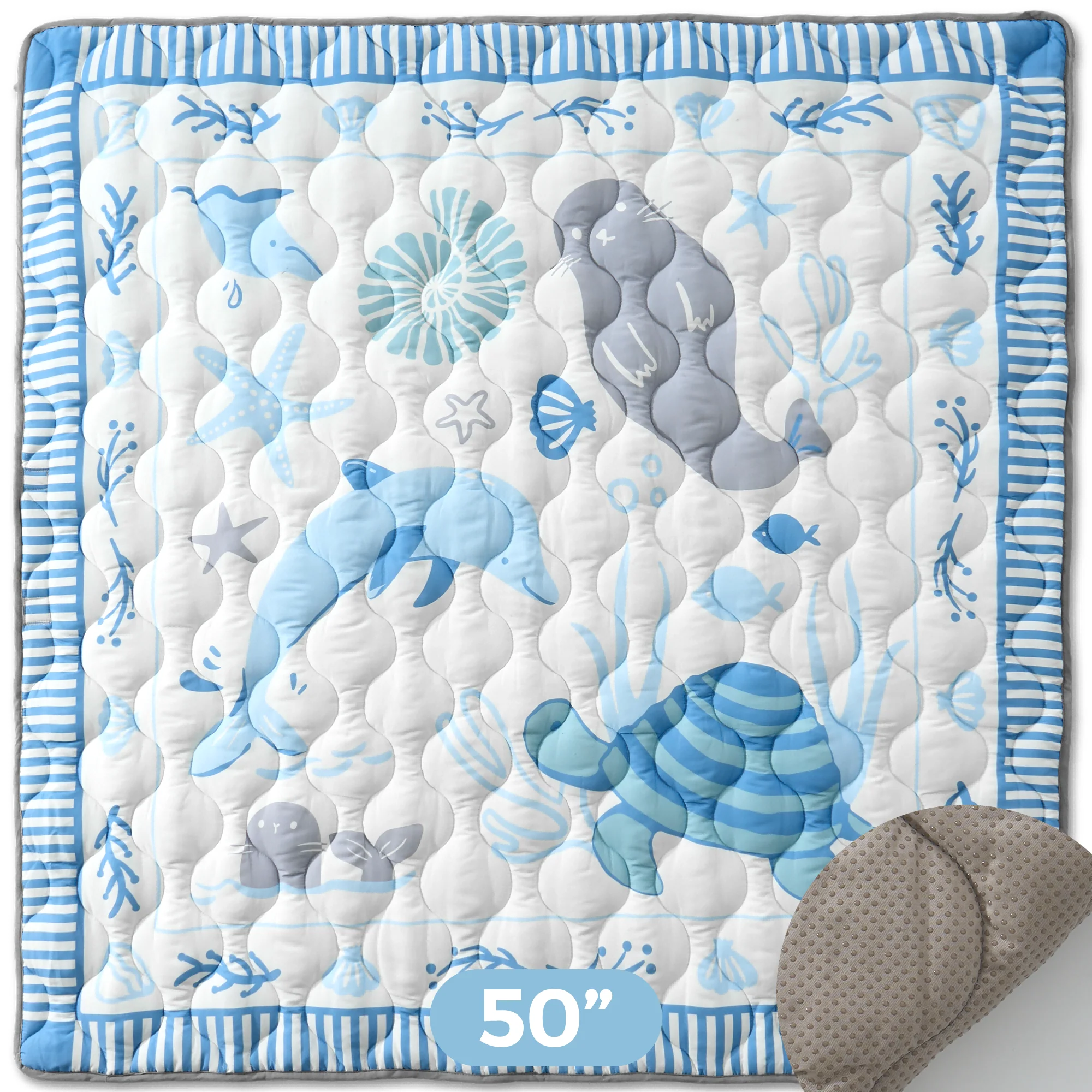 Momcozy Chłodzący Komfortowy Przenośny Mata do Zabawy dla Niemowląt - Image 2