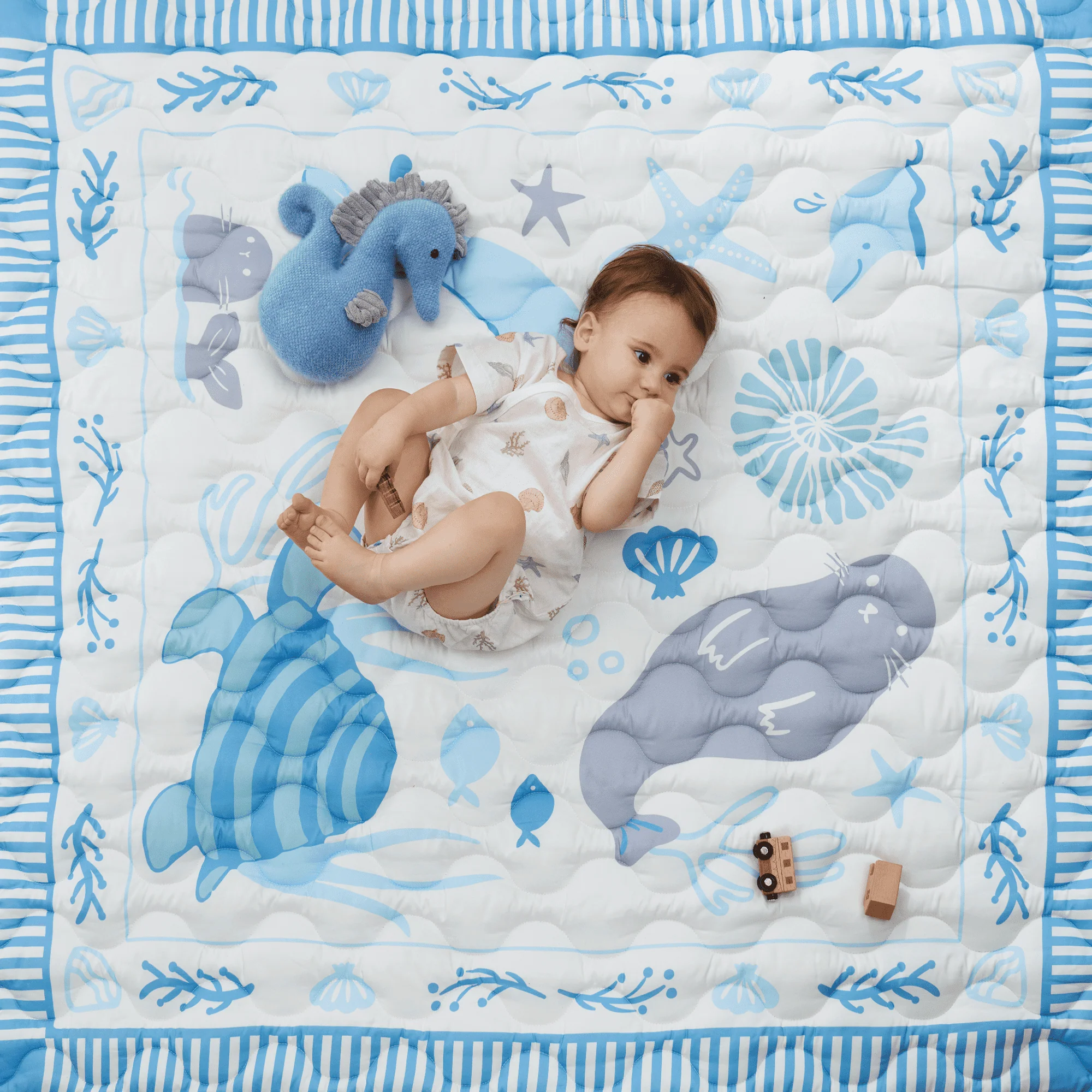 Momcozy Chłodzący Komfortowy Przenośny Mata do Zabawy dla Niemowląt - Image 9