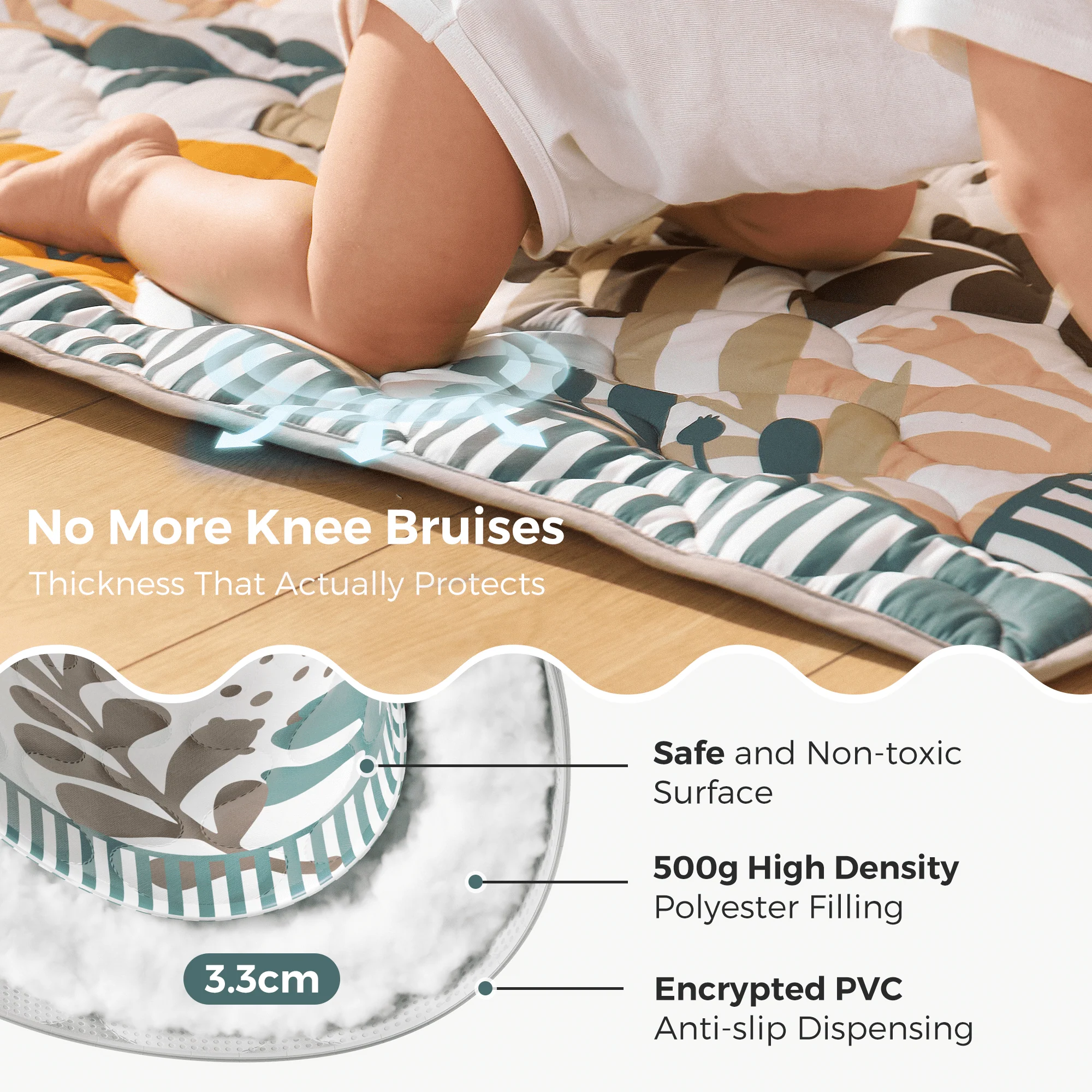 Momcozy Chłodzący Komfortowy Przenośny Mata do Zabawy dla Niemowląt - Image 26