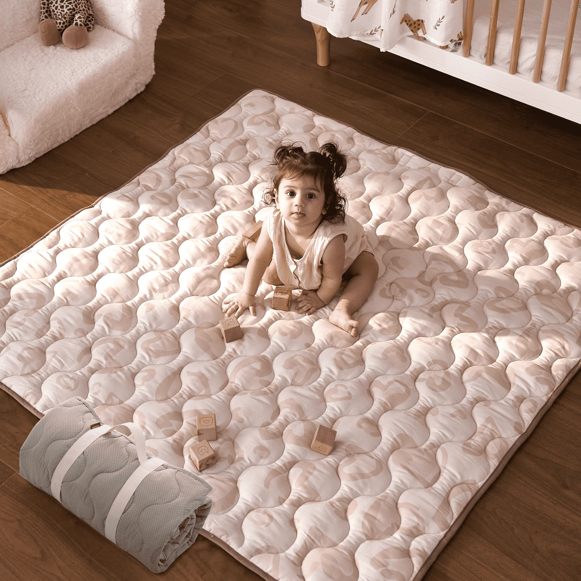Momcozy Chłodzący Komfortowy Przenośny Mata do Zabawy dla Niemowląt - Image 35