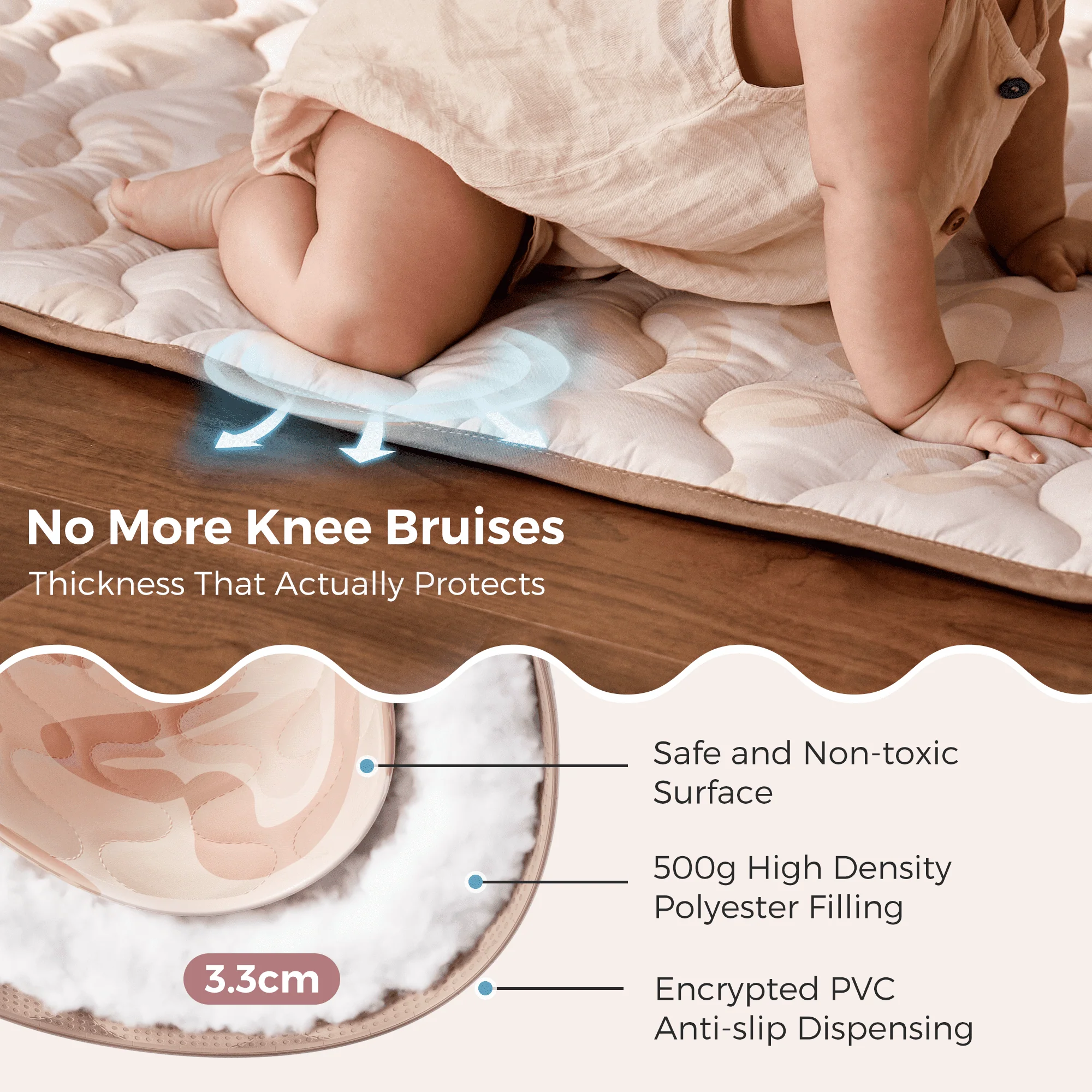 Momcozy Chłodzący Komfortowy Przenośny Mata do Zabawy dla Niemowląt - Image 15