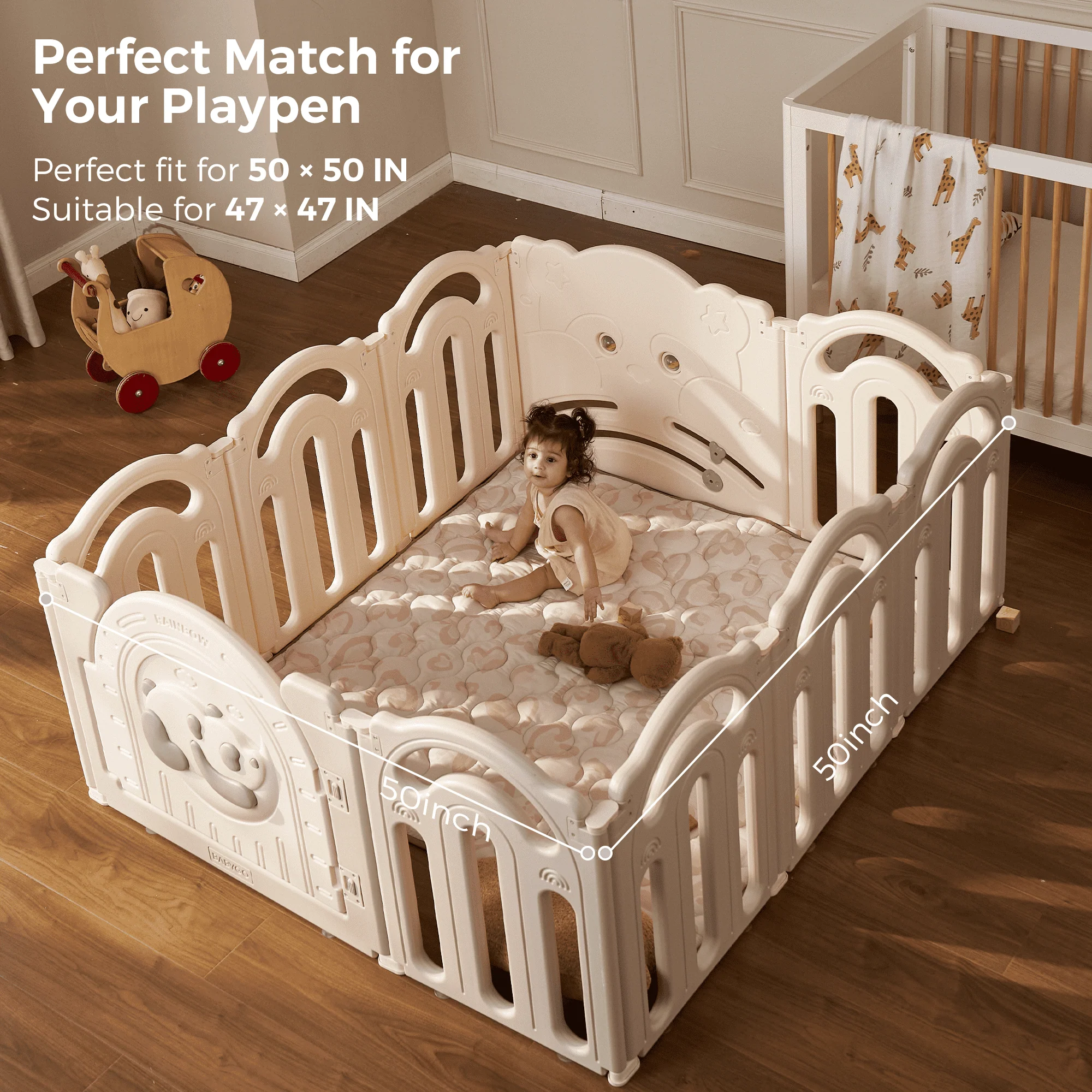 Momcozy Chłodzący Komfortowy Przenośny Mata do Zabawy dla Niemowląt - Image 19