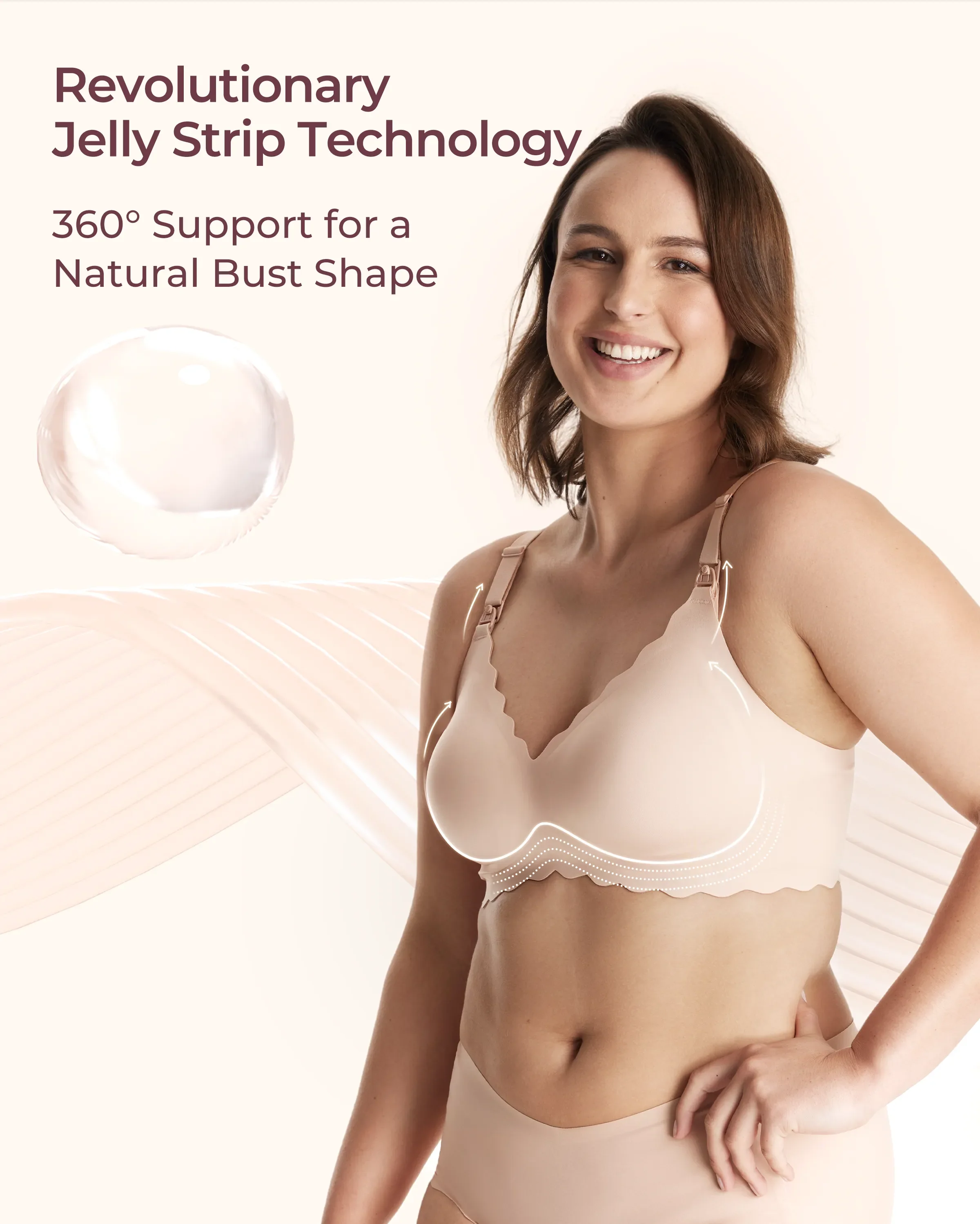 Jelly Strip Bezszwowy Biustonosz do Karmienia YN46 - Image 47