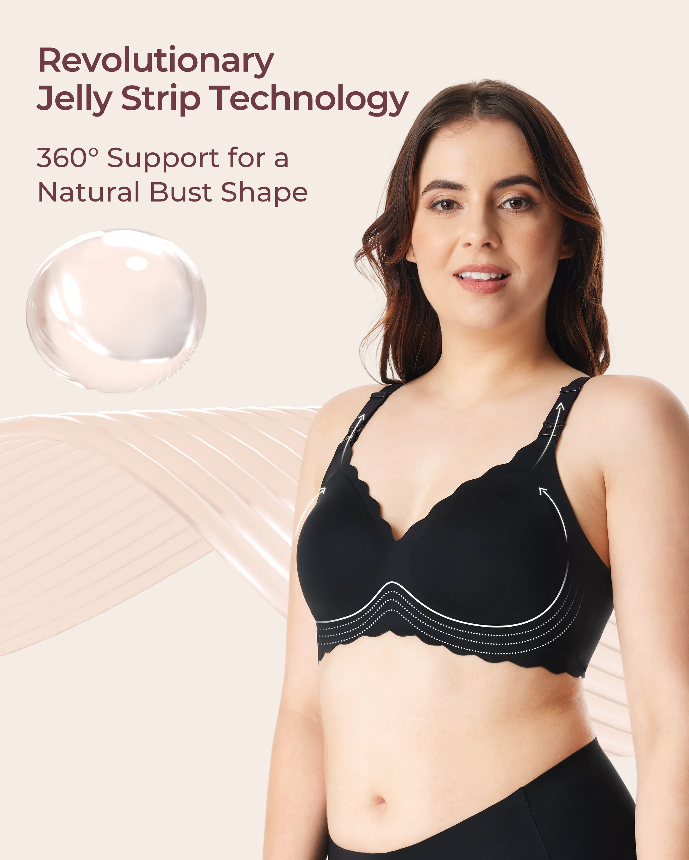 Jelly Strip Bezszwowy Biustonosz do Karmienia YN46 - Image 54