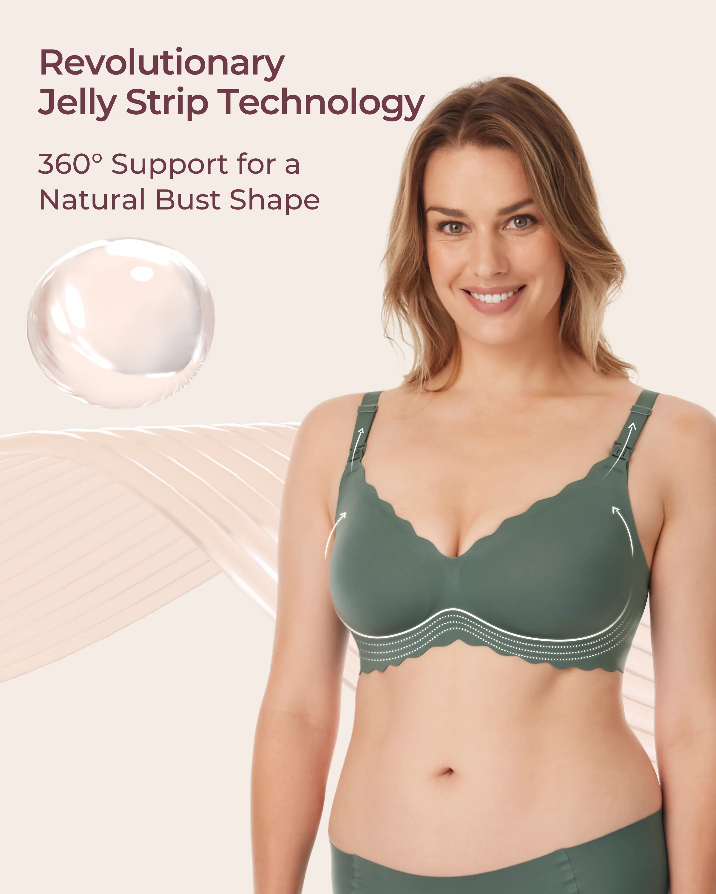 Jelly Strip Bezszwowy Biustonosz do Karmienia YN46 - Image 58