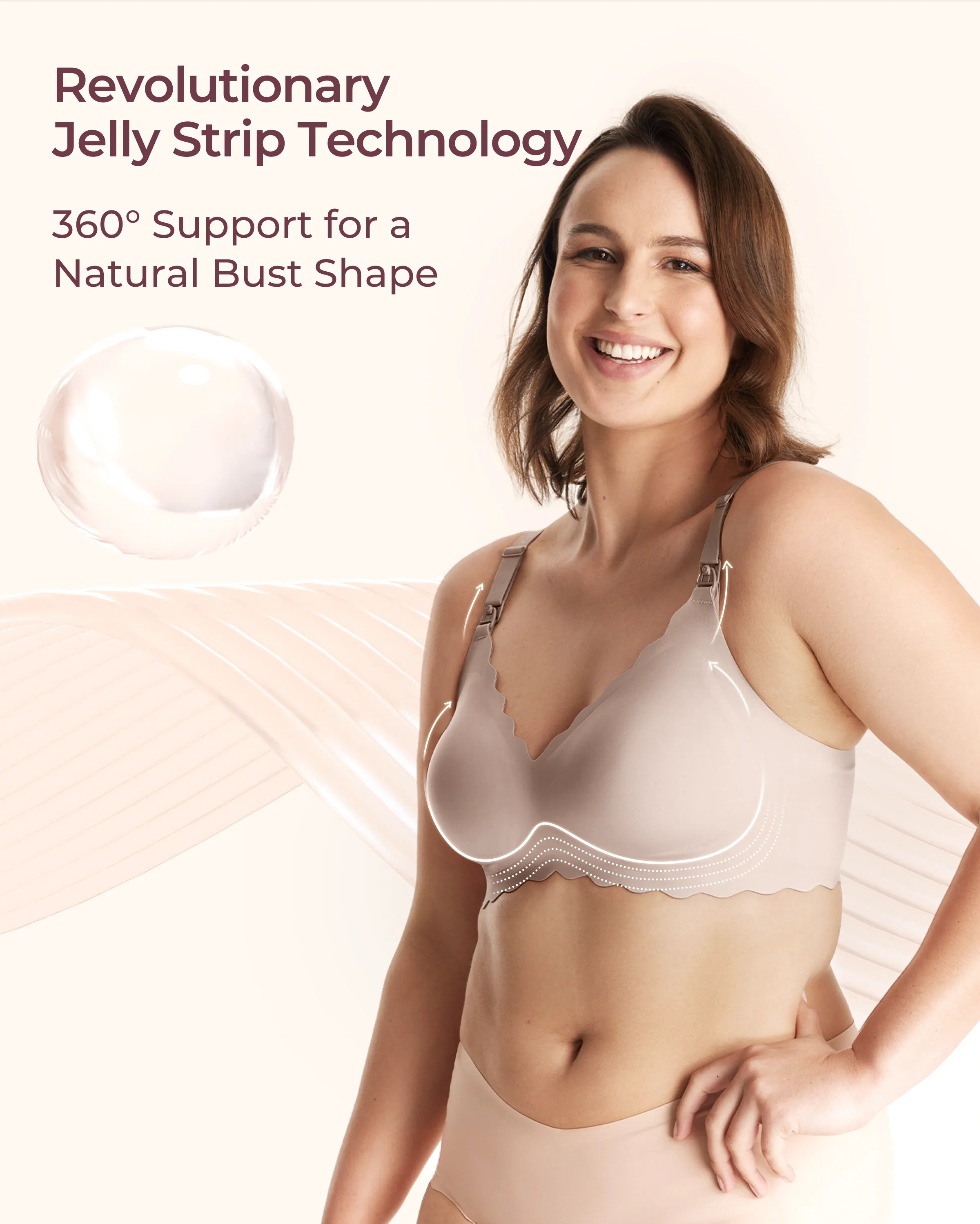 Jelly Strip Bezszwowy Biustonosz do Karmienia YN46 - Image 62