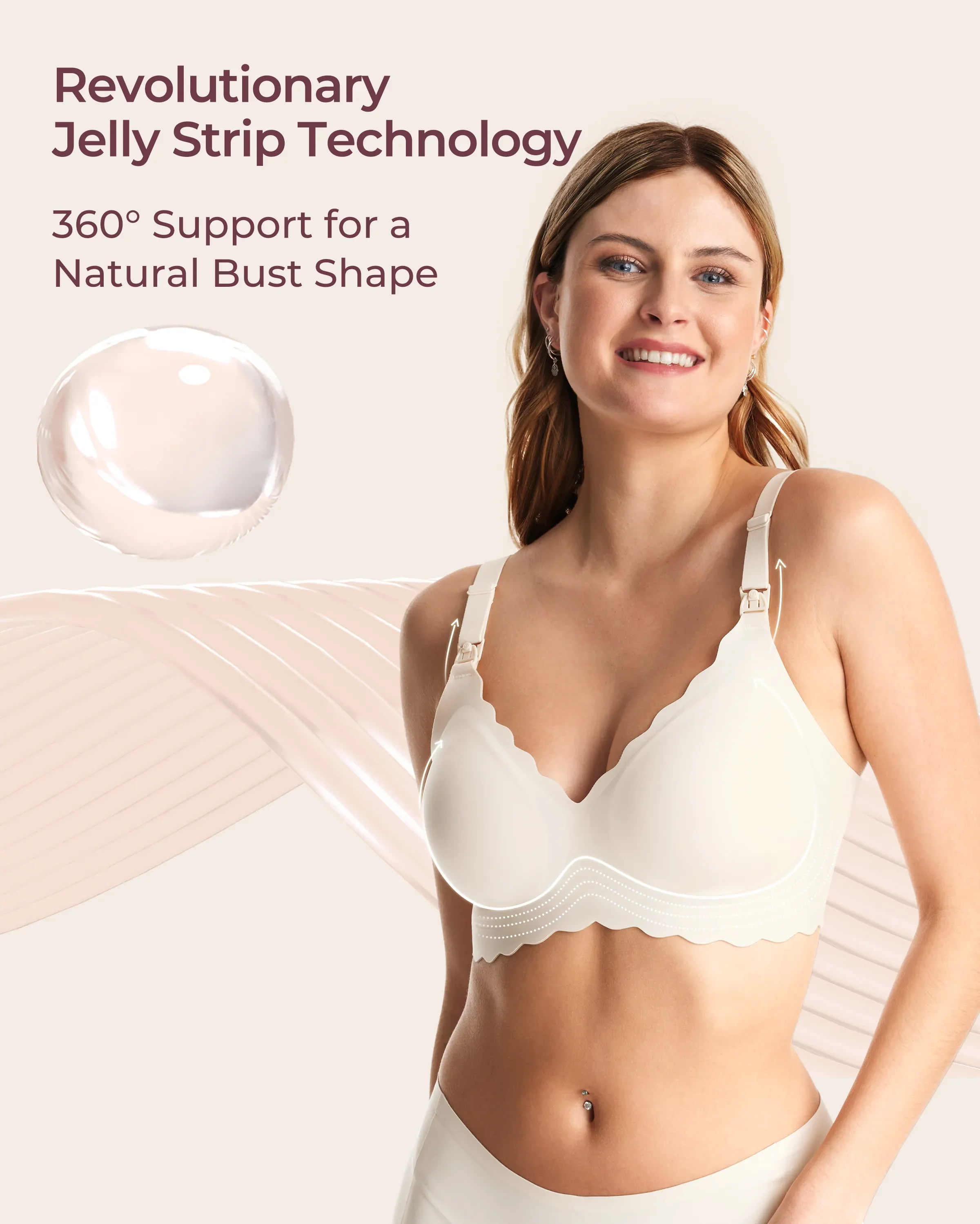 Jelly Strip Bezszwowy Biustonosz do Karmienia YN46 - Image 66