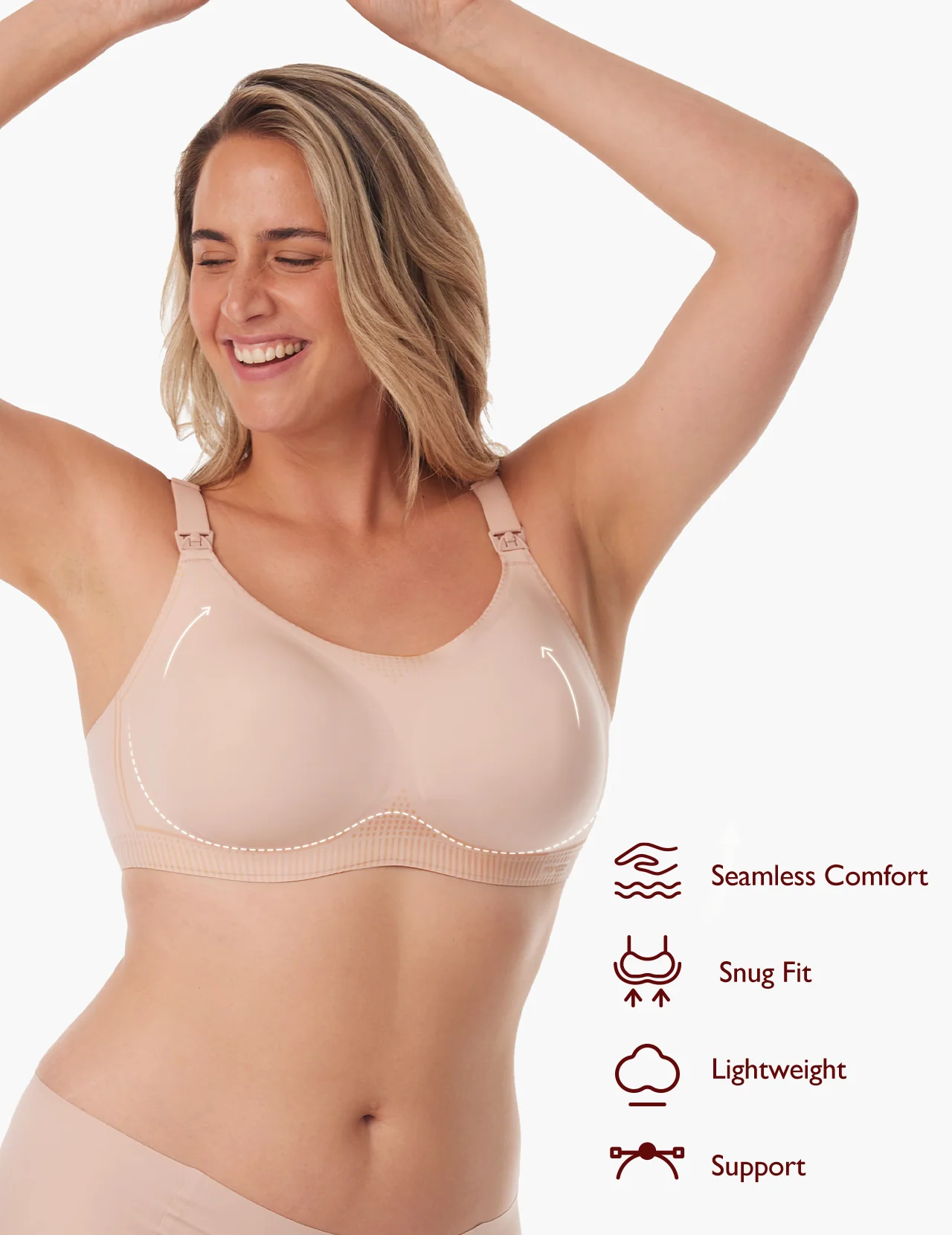 Funkcja - biustonosz do karmienia z nadrukiem U Liquid Spandex z technologią Performax - Image 2