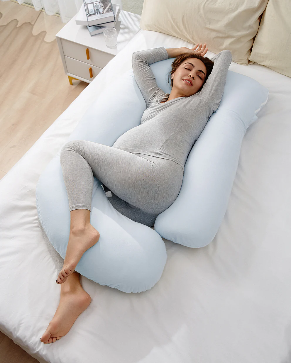 Huggable – Bawełniana Poduszka Ciążowa w Kształcie Litery U - Image 10
