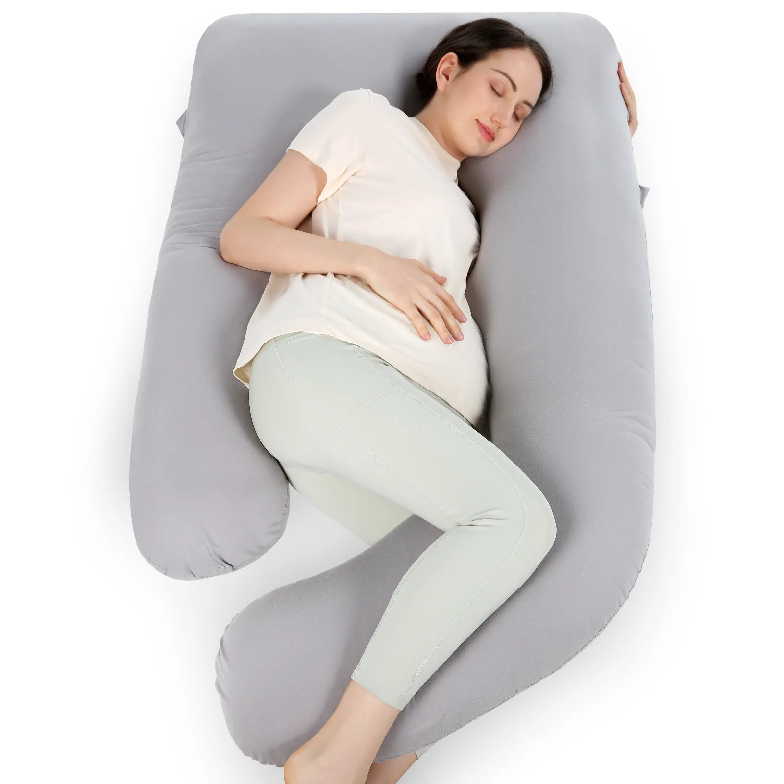 Huggable – Bawełniana Poduszka Ciążowa w Kształcie Litery U - Image 13