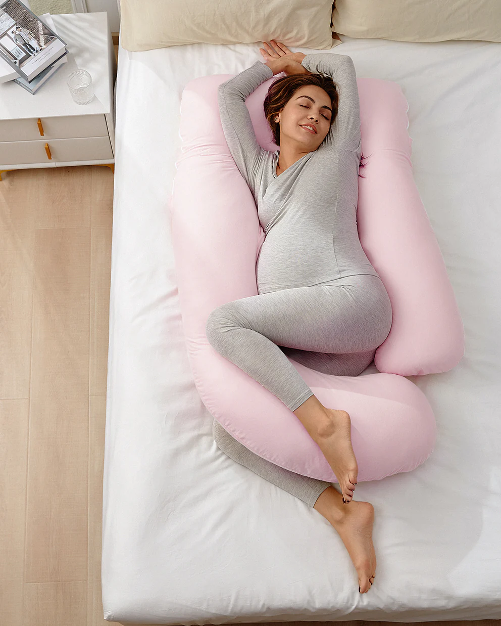 Huggable – Bawełniana Poduszka Ciążowa w Kształcie Litery U - Image 3