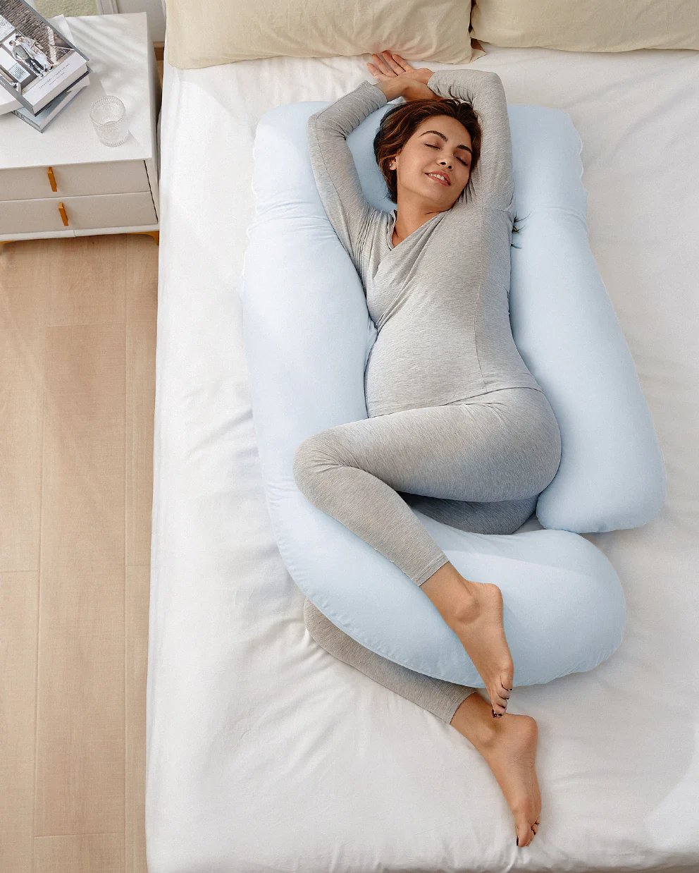 Huggable – Bawełniana Poduszka Ciążowa w Kształcie Litery U - Image 9