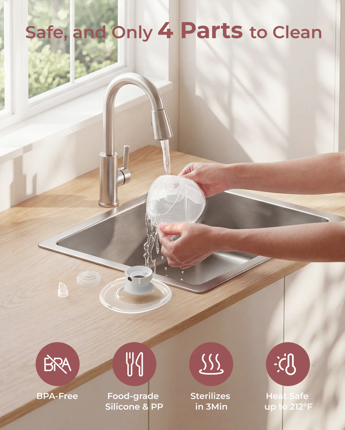 M5 Smart Wearable Breast Pump &  KleanPal Pro Baby Bottle Washer and Sterilizer Bundle - Image 7