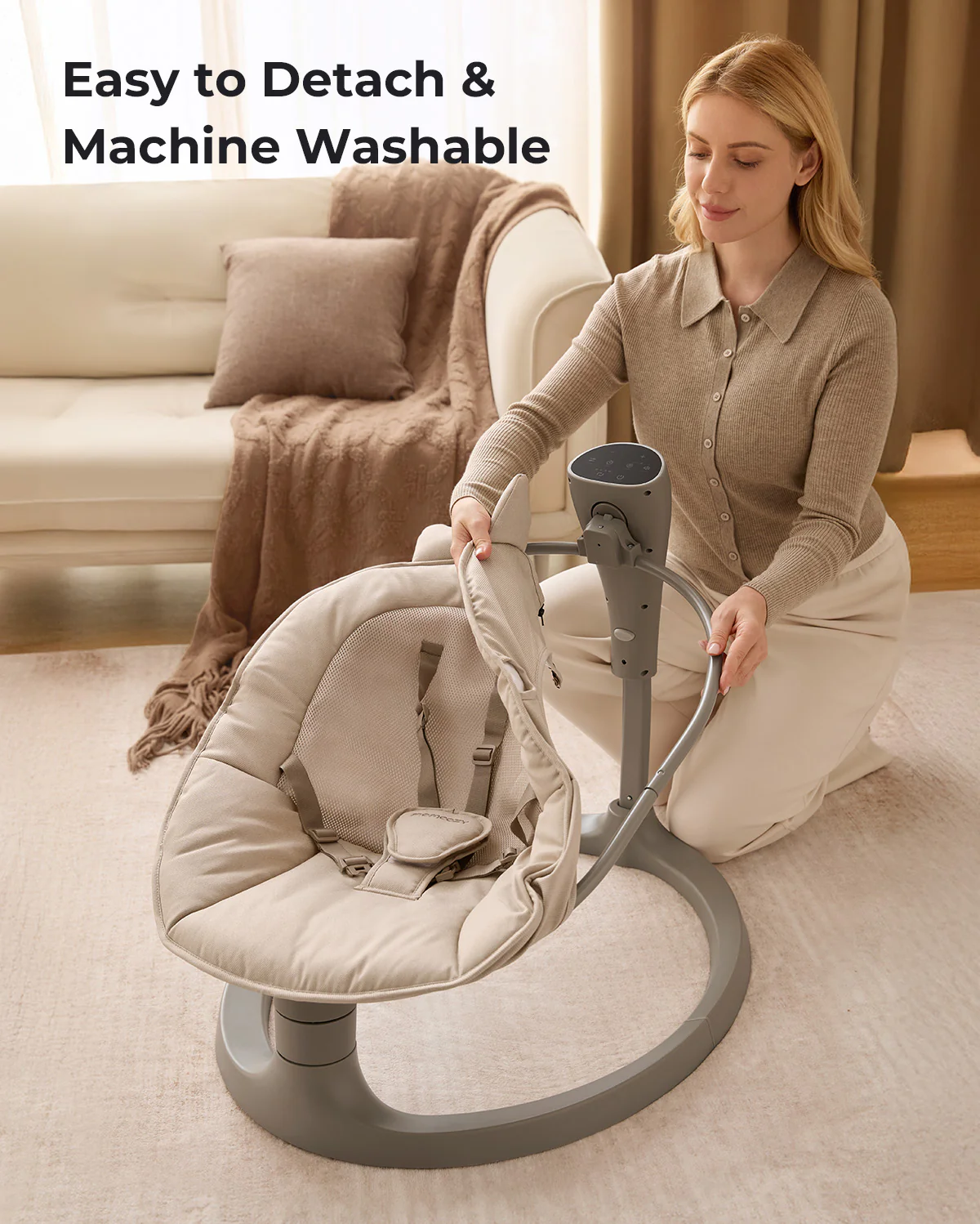 Momcozy 2-in-1 Electric Baby Swing - Image 7