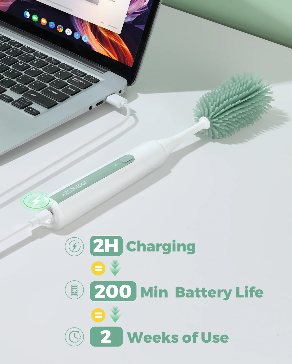 Momcozy 7 in 1 Electric Bottle Brush Kit - Image 5