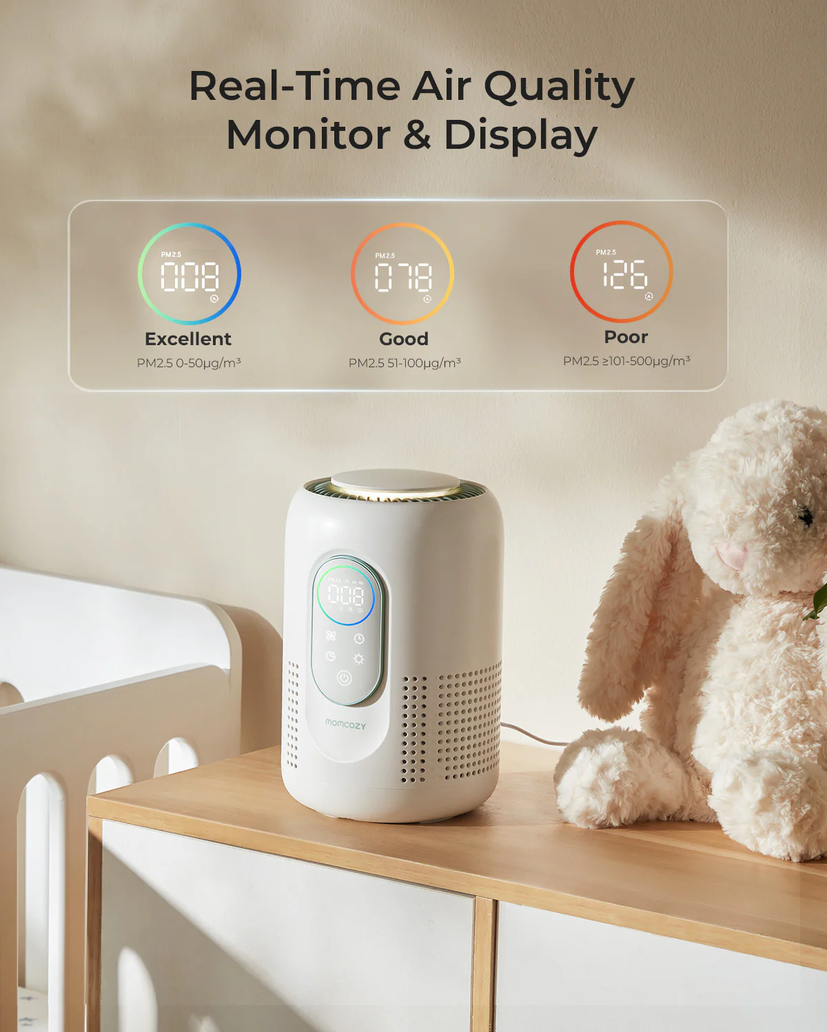 Momcozy CozyBreath Oczyszczacz Powietrza dla Niemowląt - Image 4