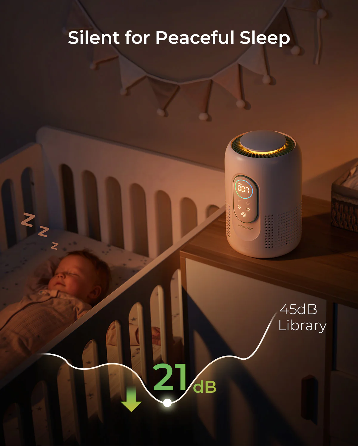 Momcozy CozyBreath Oczyszczacz Powietrza dla Niemowląt - Image 7