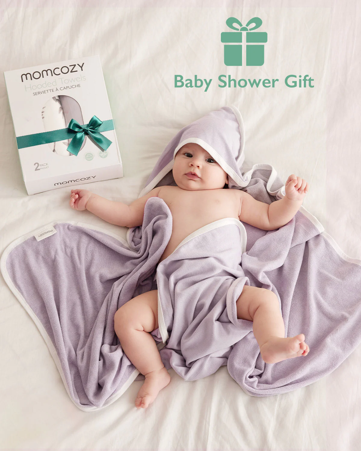Momcozy Ręcznik z Kapturem dla Niemowląt – 2 szt. - Image 13