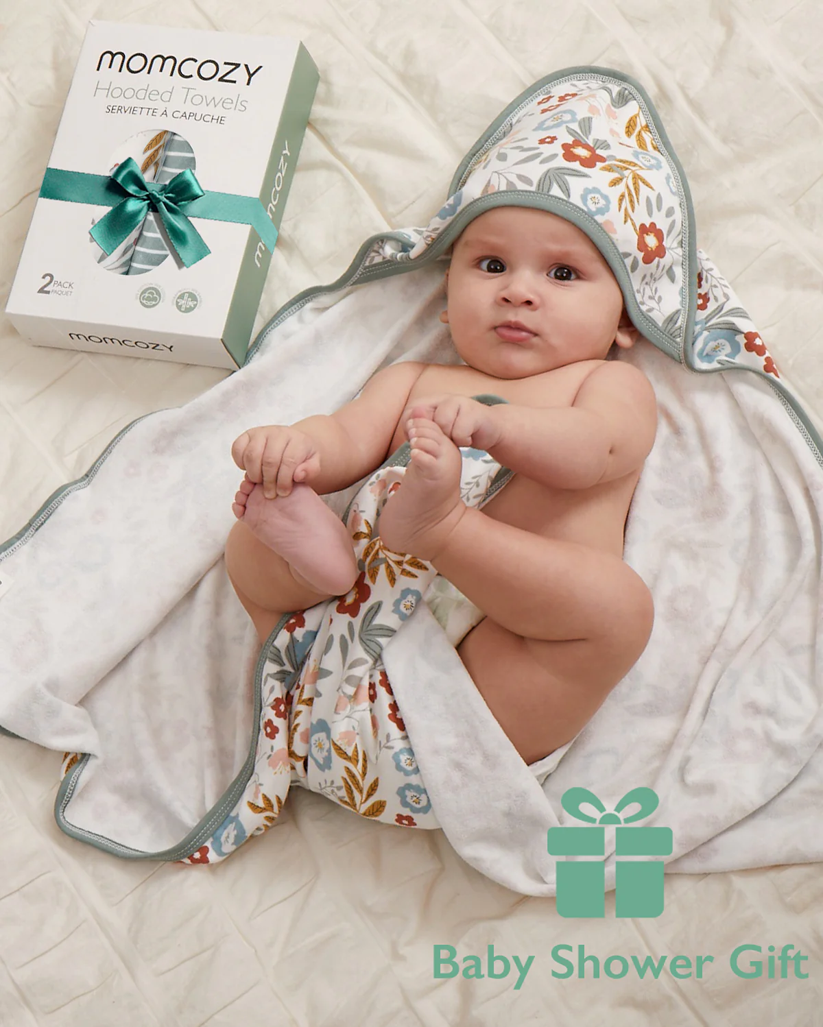 Momcozy Ręcznik z Kapturem dla Niemowląt – 2 szt. - Image 27