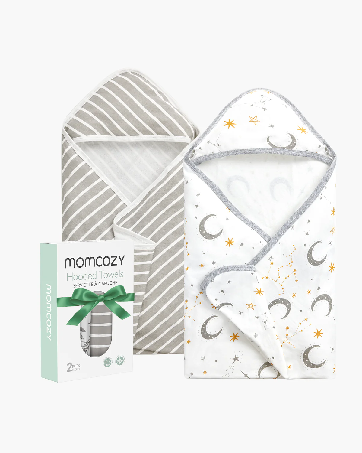 Momcozy Ręcznik z Kapturem dla Niemowląt – 2 szt. - Image 3