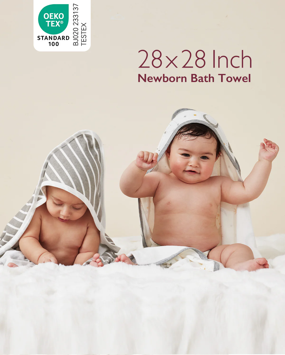 Momcozy Ręcznik z Kapturem dla Niemowląt – 2 szt. - Image 25