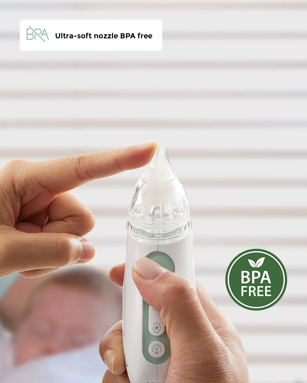 Aspirator do Nosa dla Dzieci Momcozy - Długa Żywotność Baterii - Image 3