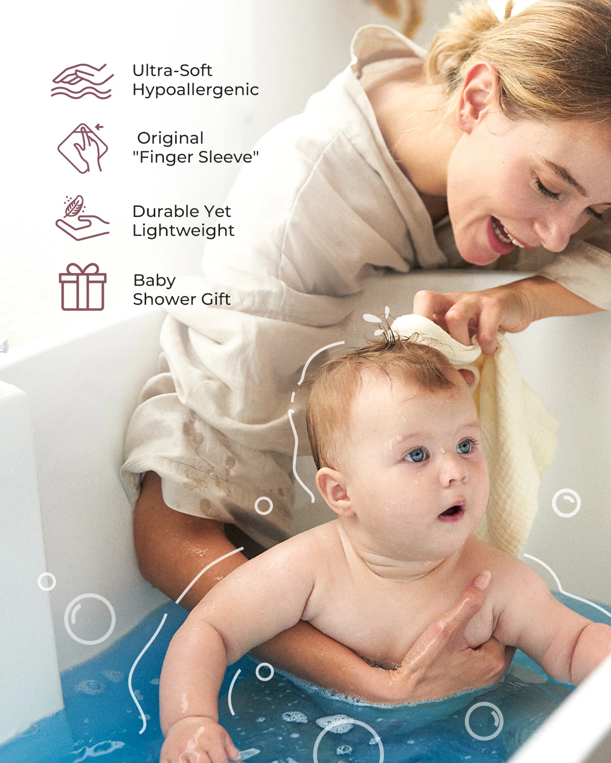 Momcozy Ściereczki do Mycia Dziecka – Miękka 4-Warstwowa Bawełna, Delikatna dla Noworodków - Image 18