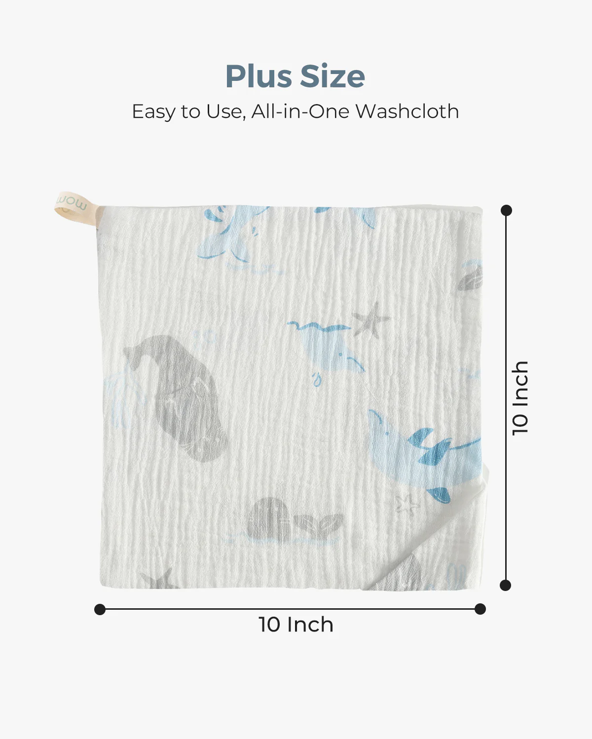 Momcozy Ściereczki do Mycia Dziecka – Miękka 4-Warstwowa Bawełna, Delikatna dla Noworodków - Image 8