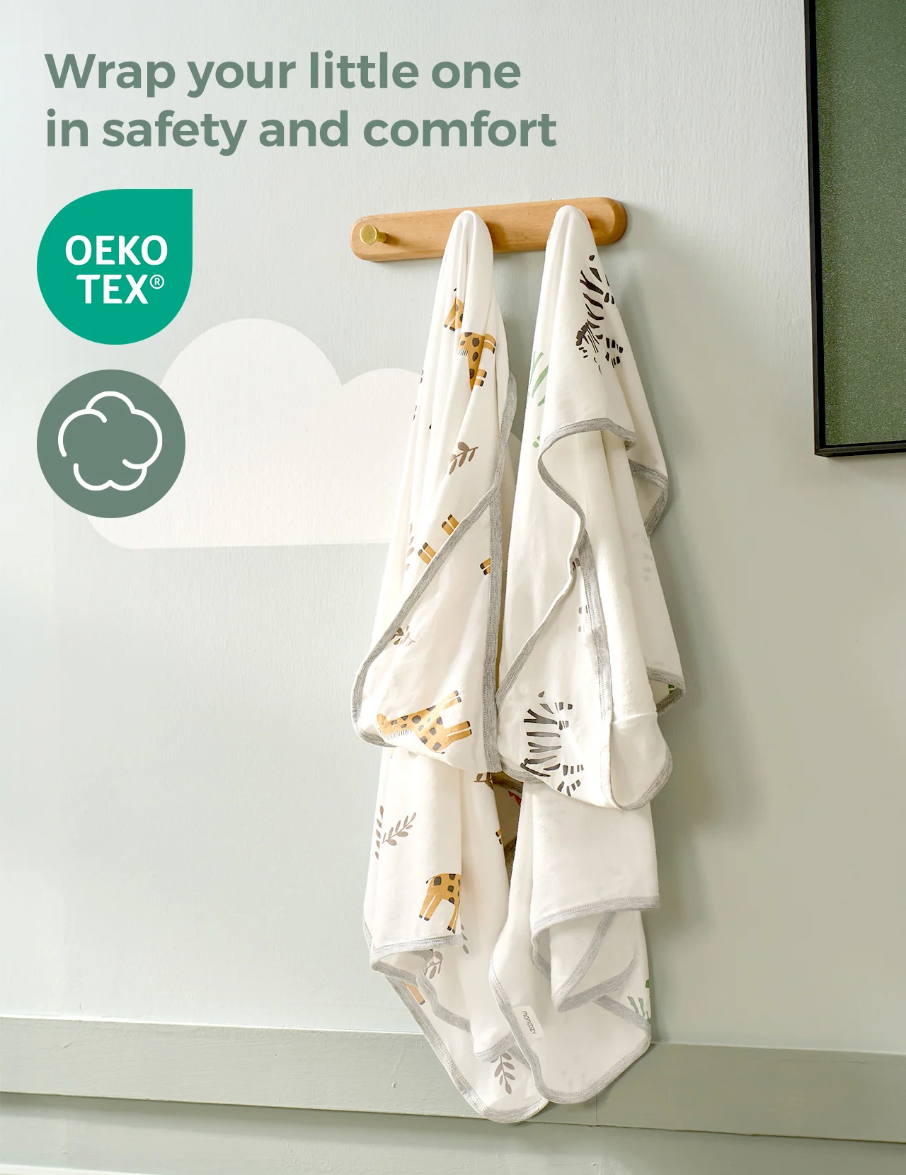 Ręcznik z Kapturem Momcozy Best Wishes dla Dzieci – Odwaga - Image 7