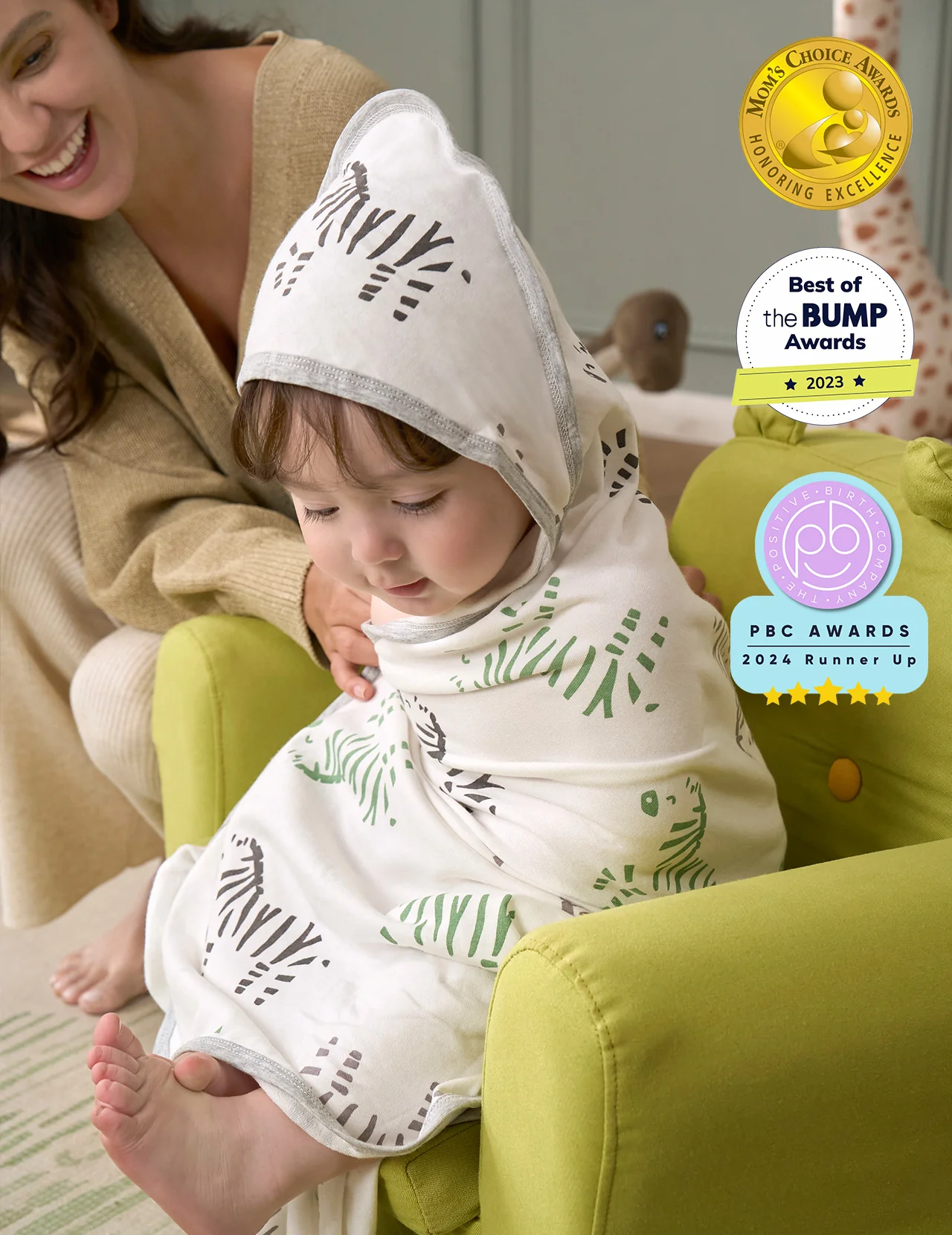 Ręcznik z Kapturem Momcozy Best Wishes dla Dzieci – Odwaga - Image 8