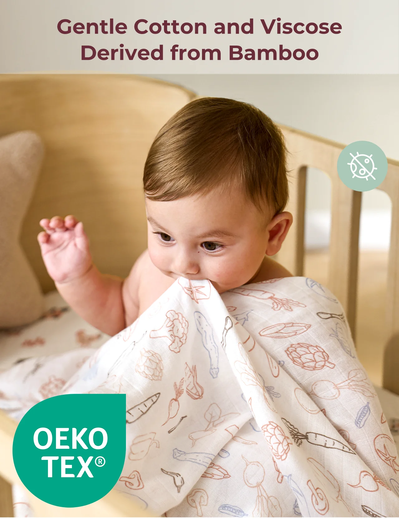 Momcozy Softness Swaddle Koce - Purple Flower (2 paczki) - Image 3