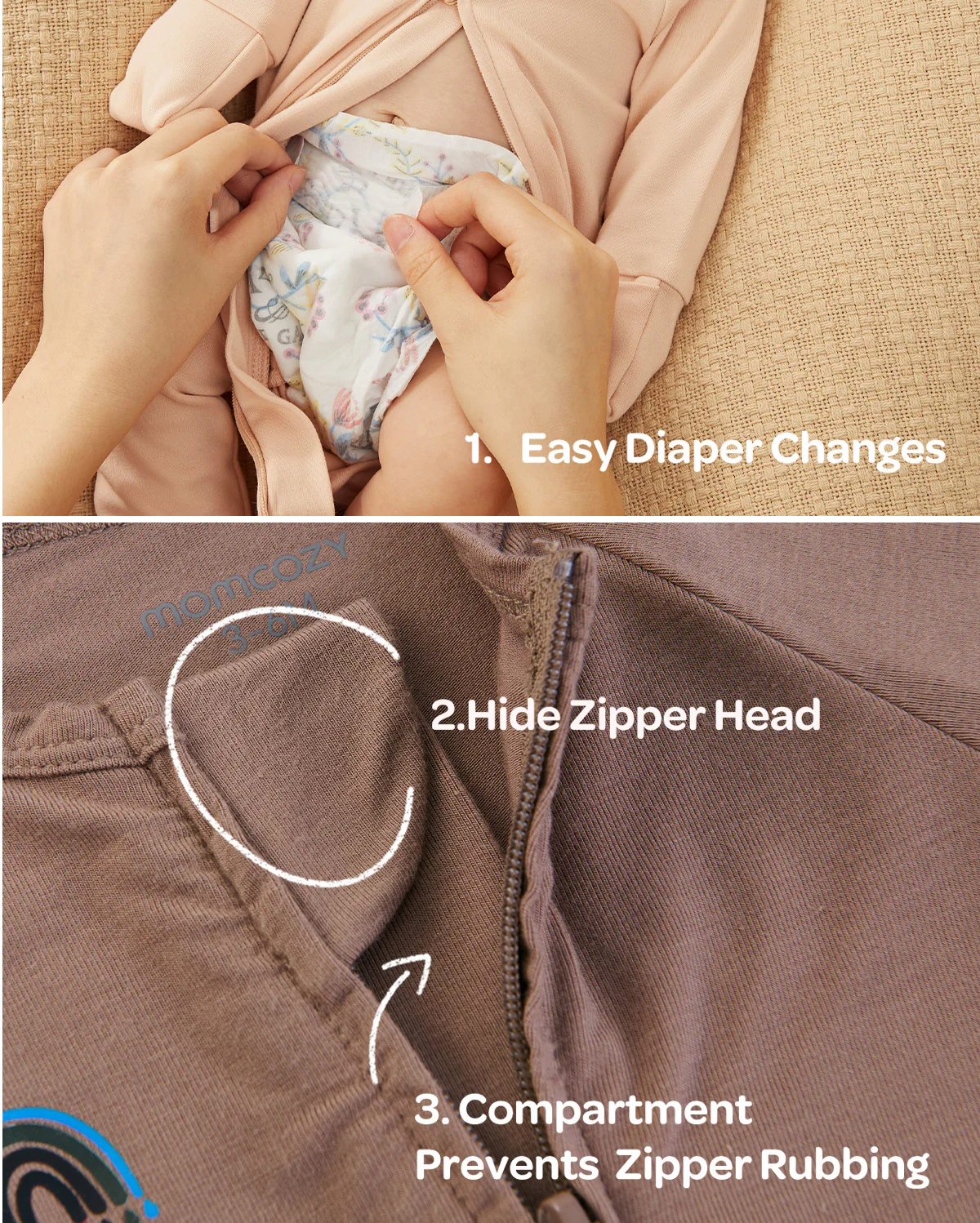 Momcozy Boy Girl Baby Pajama - Noworodkowe śpiące - Image 27