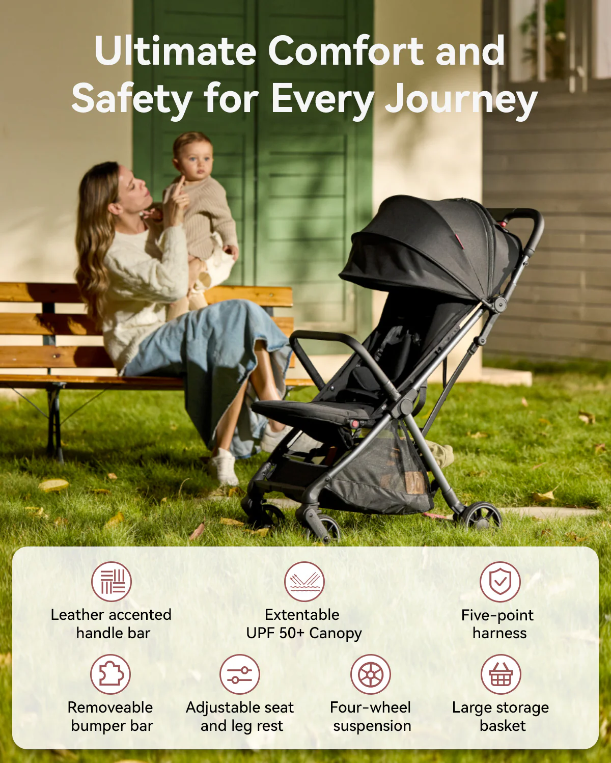 Momcozy ClickGo Lekki Wózek Dziecięcy - Image 5