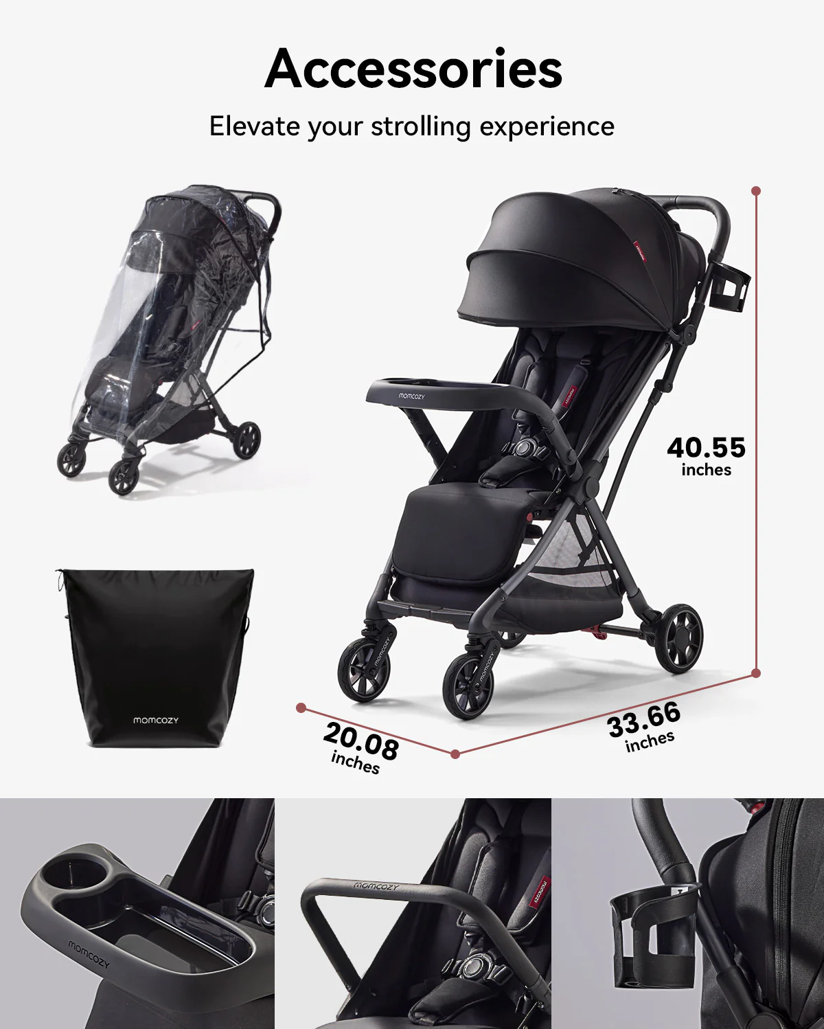 Momcozy ClickGo Lekki Wózek Dziecięcy - Image 9