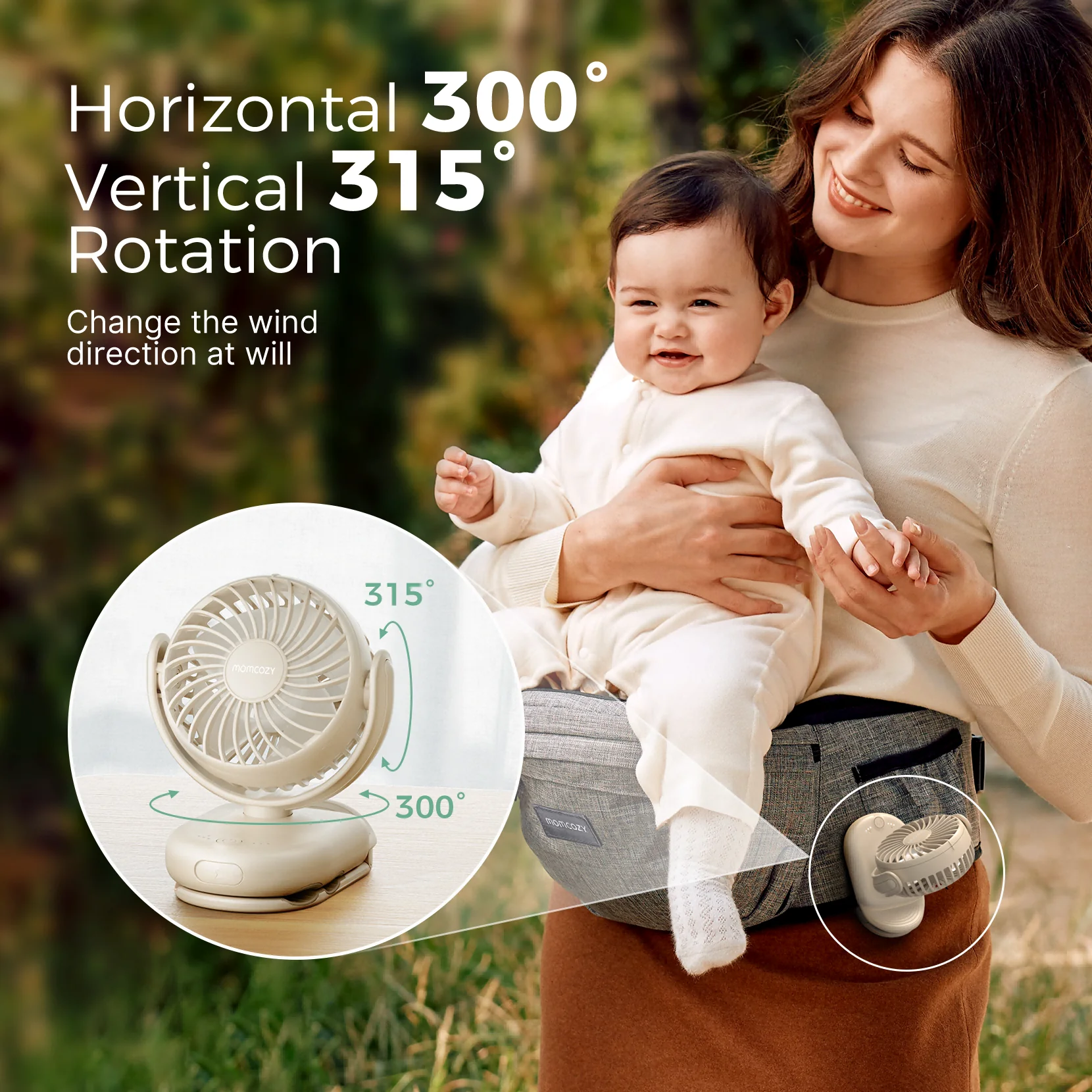 Momcozy Clip-On 4-Speed Stroller Fan - Image 13