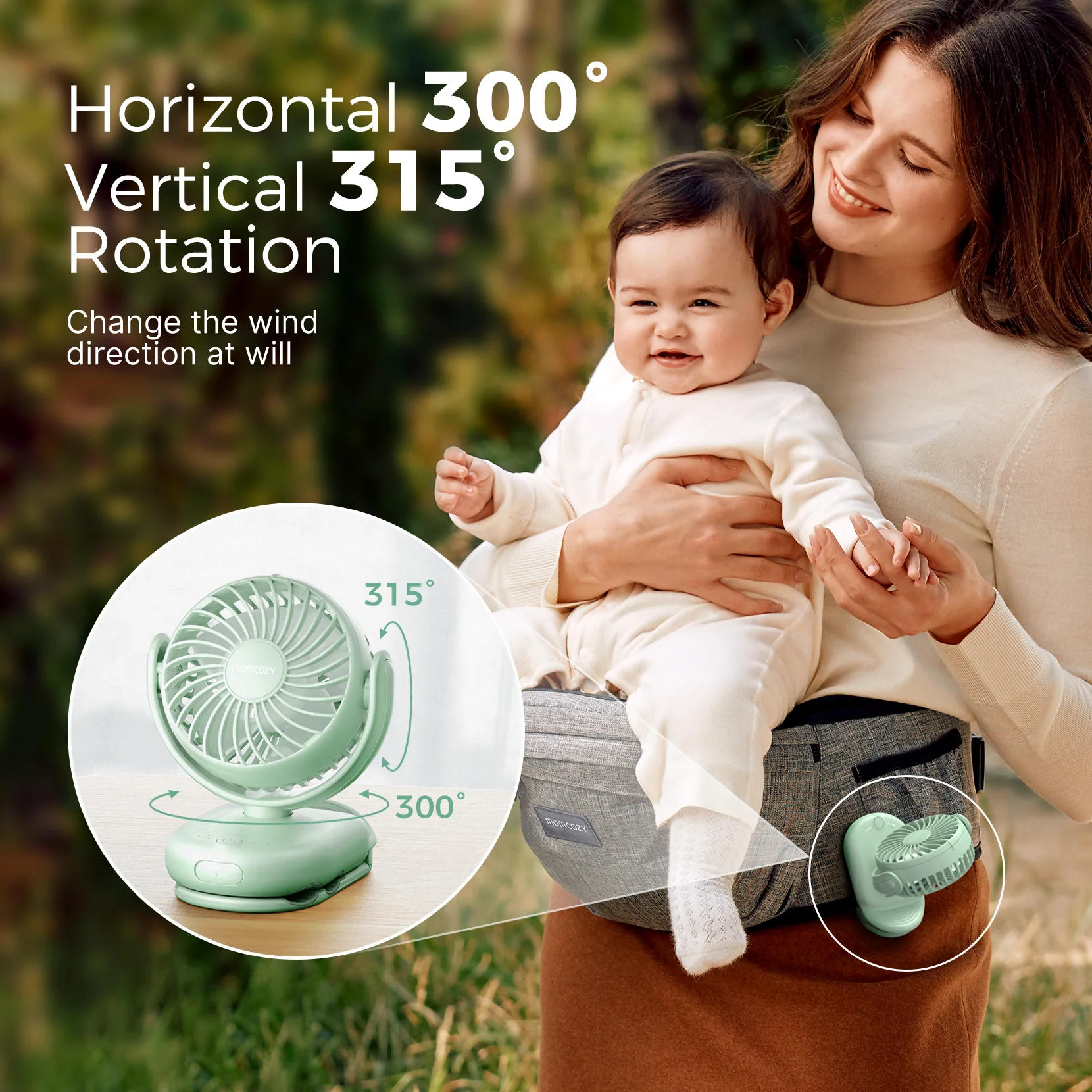 Momcozy Clip-On 4-Speed Stroller Fan - Image 21