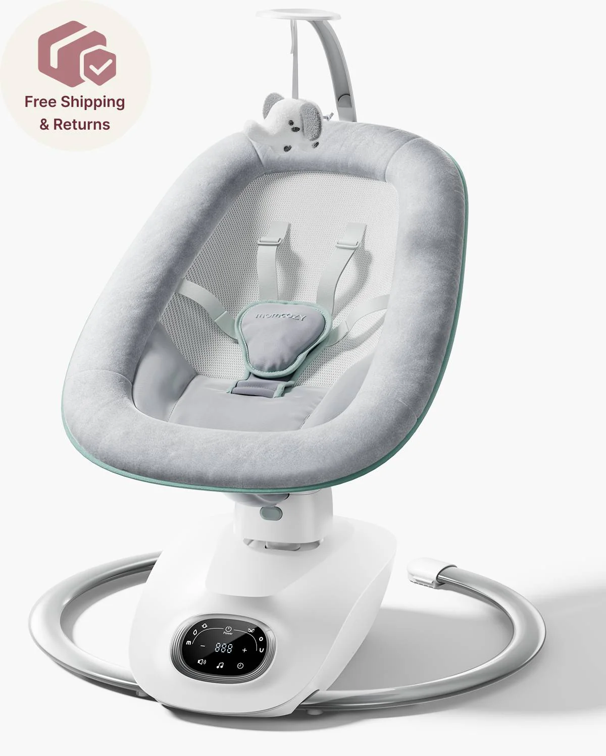 Momcozy CocoSway Leżaczek Bujaczek dla Dzieci - Elektryczna z Ruchem 3D - Image 10