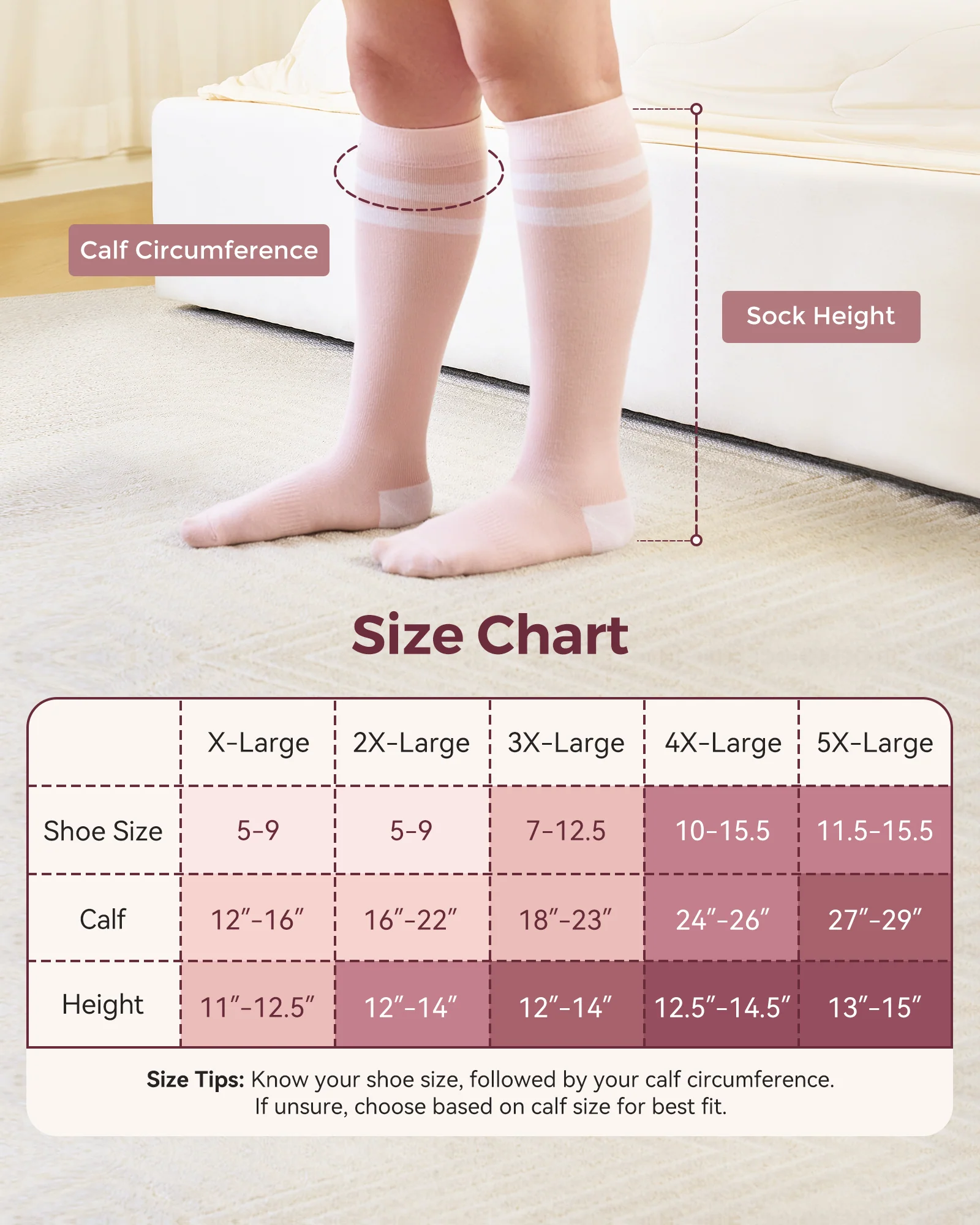 Momcozy Podkolanówki Kompresyjne dla Kobiet w Ciąży, 2 Pary, 15-20 mmHg - Image 17