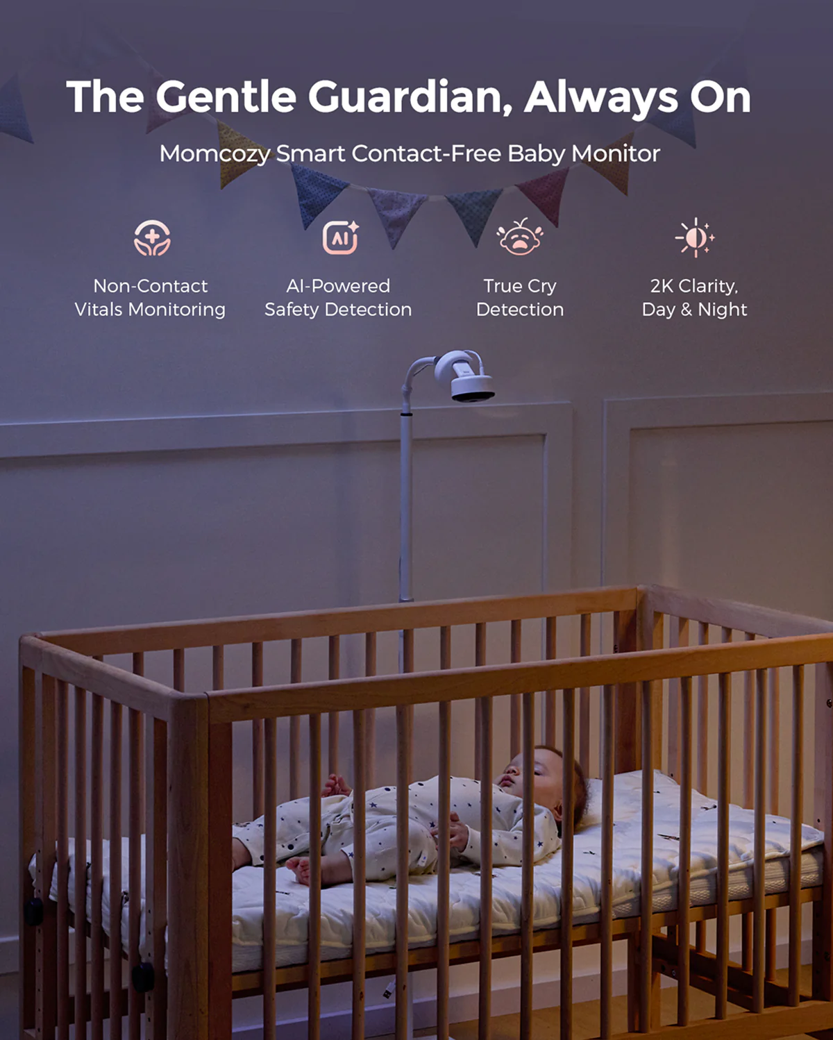 Momcozy Contact-Free Smart Baby Monitor (BM08) - Image 2