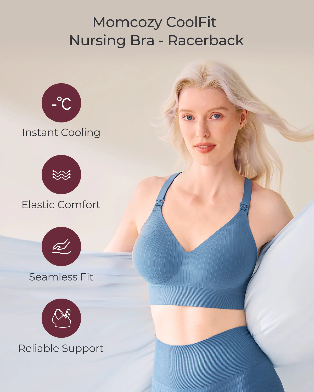 Momcozy CoolFit Biustonosz Sportowy do Karmienia – Racerback - Image 20