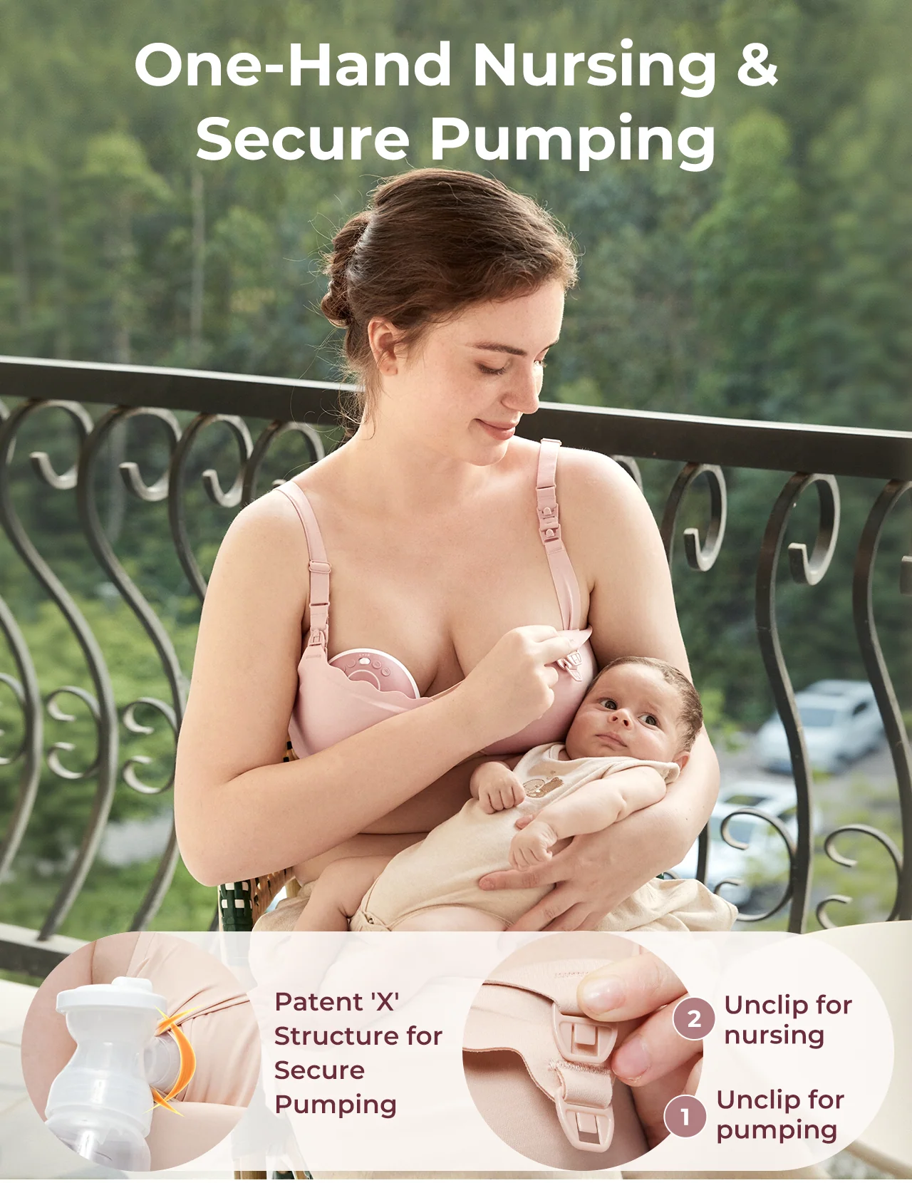 Momcozy Hands-Free Chłodzący Biustonosz do Karmienia i Odciągania Pokarmu - Image 7