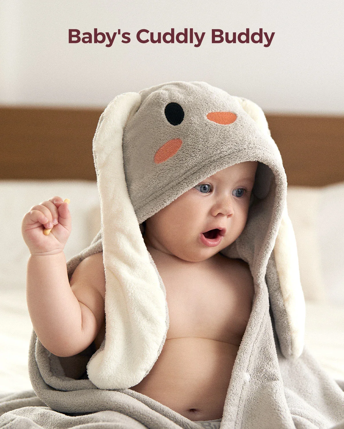Momcozy Hooded Baby Baby Ręcznik - miły panda - Image 5