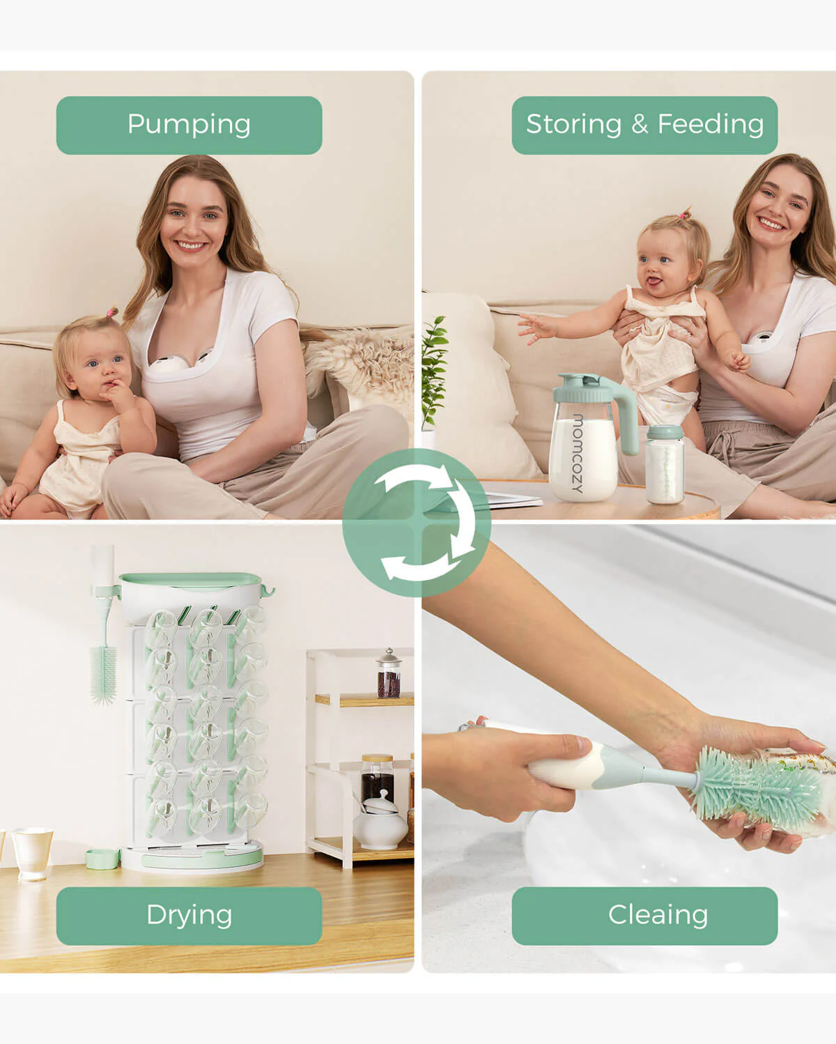 Momcozy DIY Większy Stojak do Suszenia Butelek na 18 Butelek - Image 3