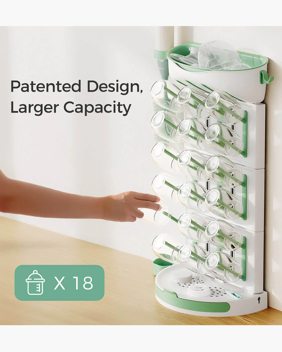 Momcozy DIY Większy Stojak do Suszenia Butelek na 18 Butelek - Image 4