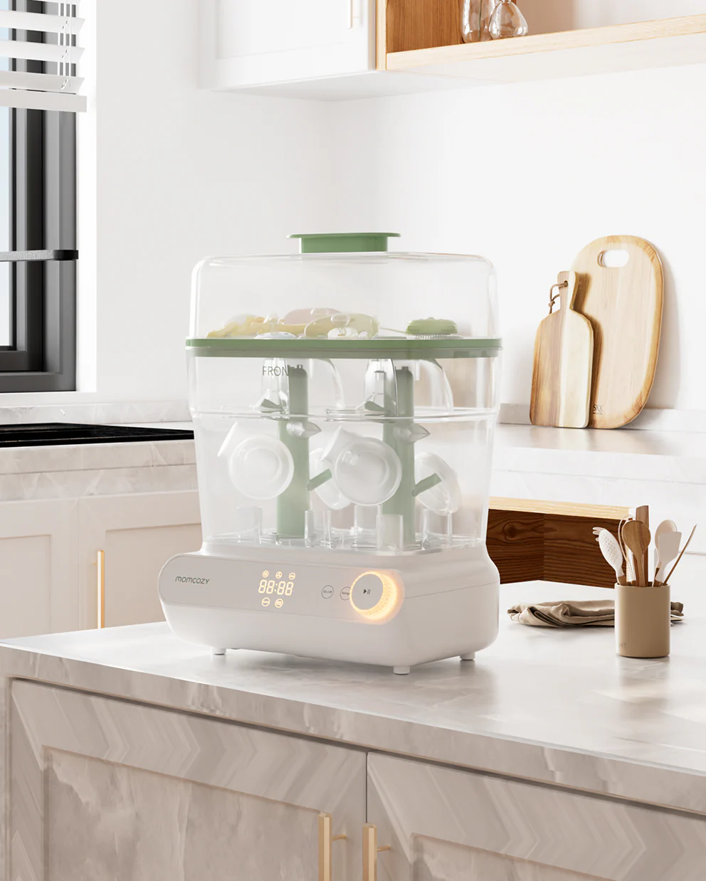 Momcozy 3 Layers Fast Bottle Sterilizer and Dryer - Image 2