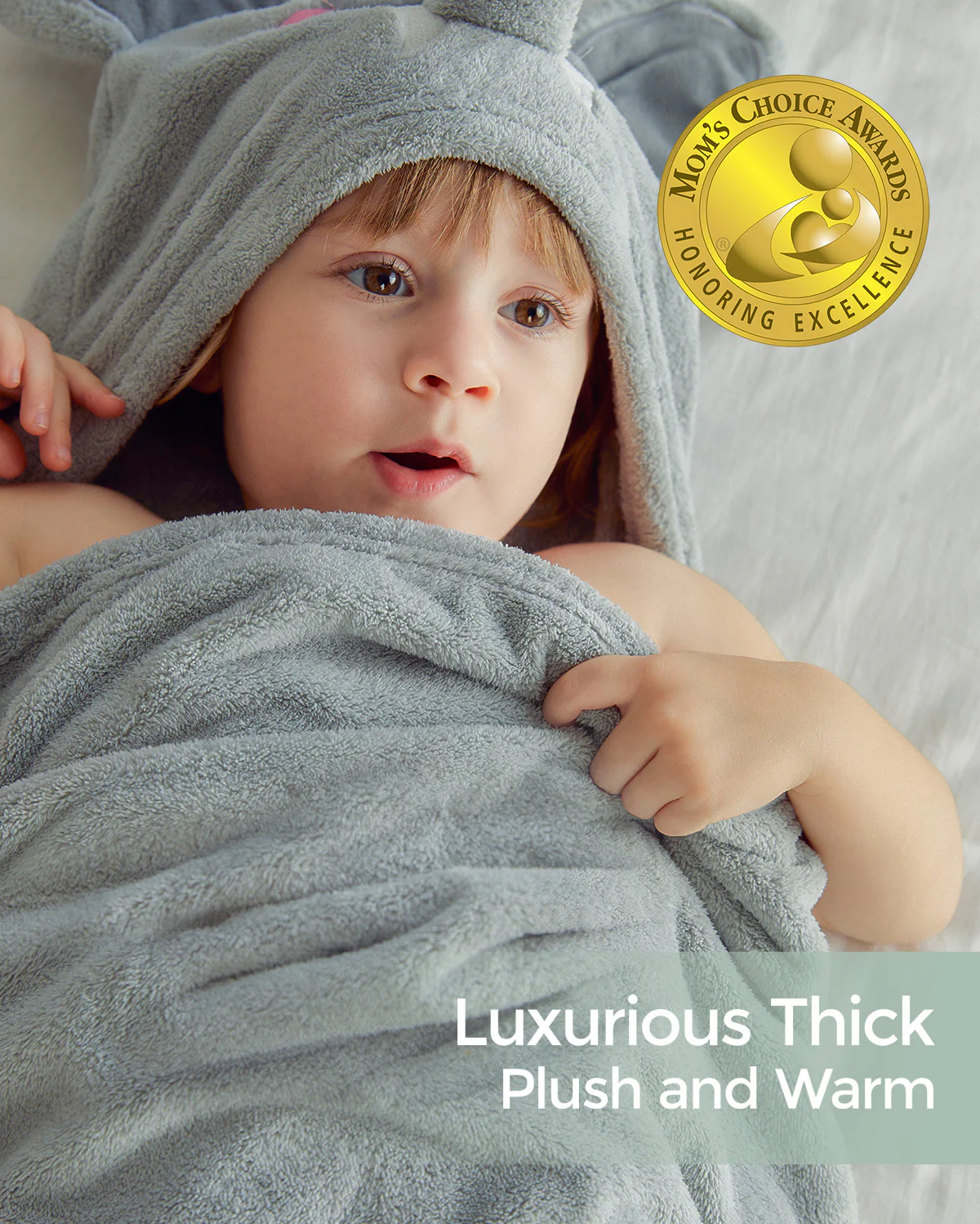Momcozy Hooded Baby Baby Ręcznik - miły panda - Image 3