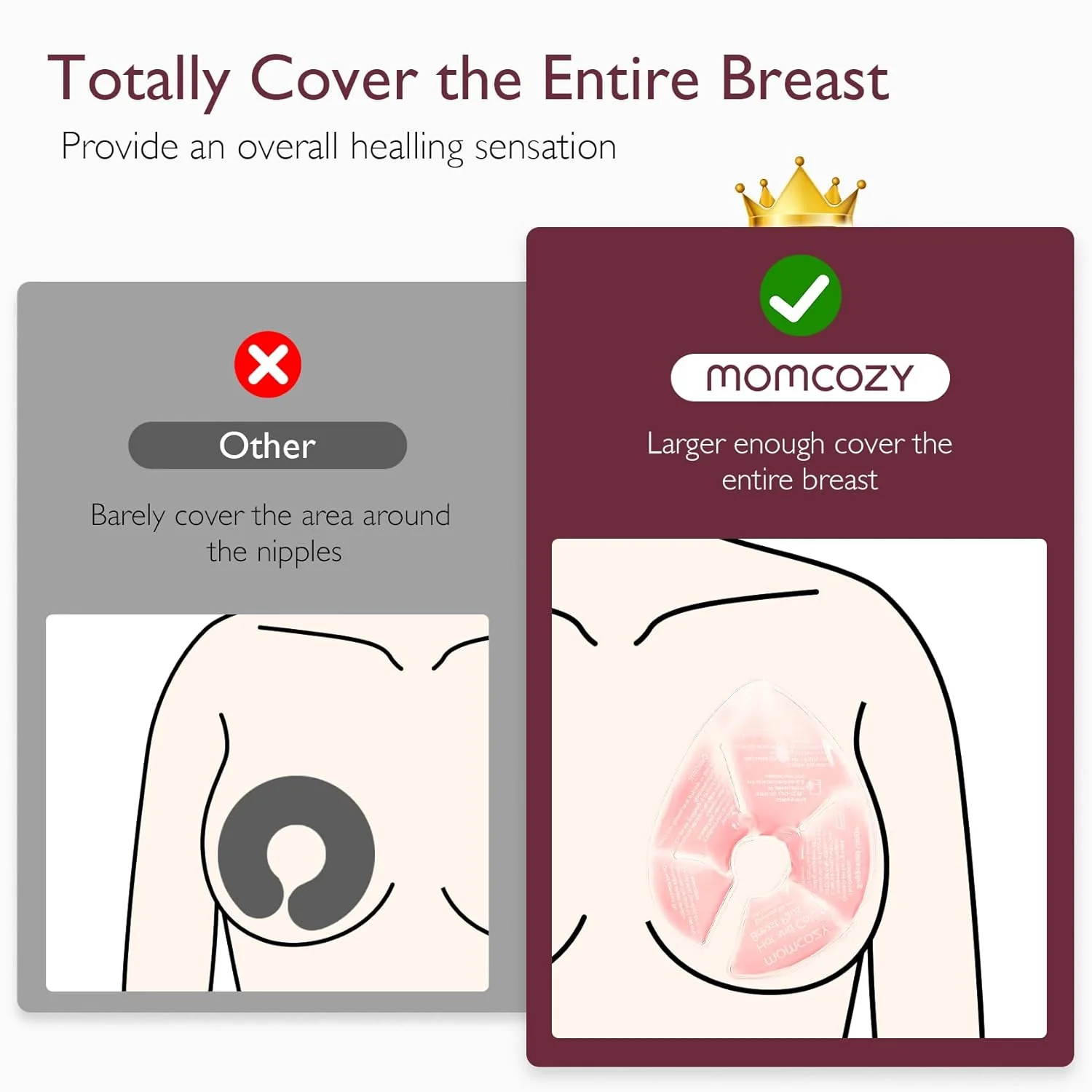 Momcozy Wkładki Laktacyjne na Ciepło i Zimno z 2 Miękkimi Pokrowcami - Image 3